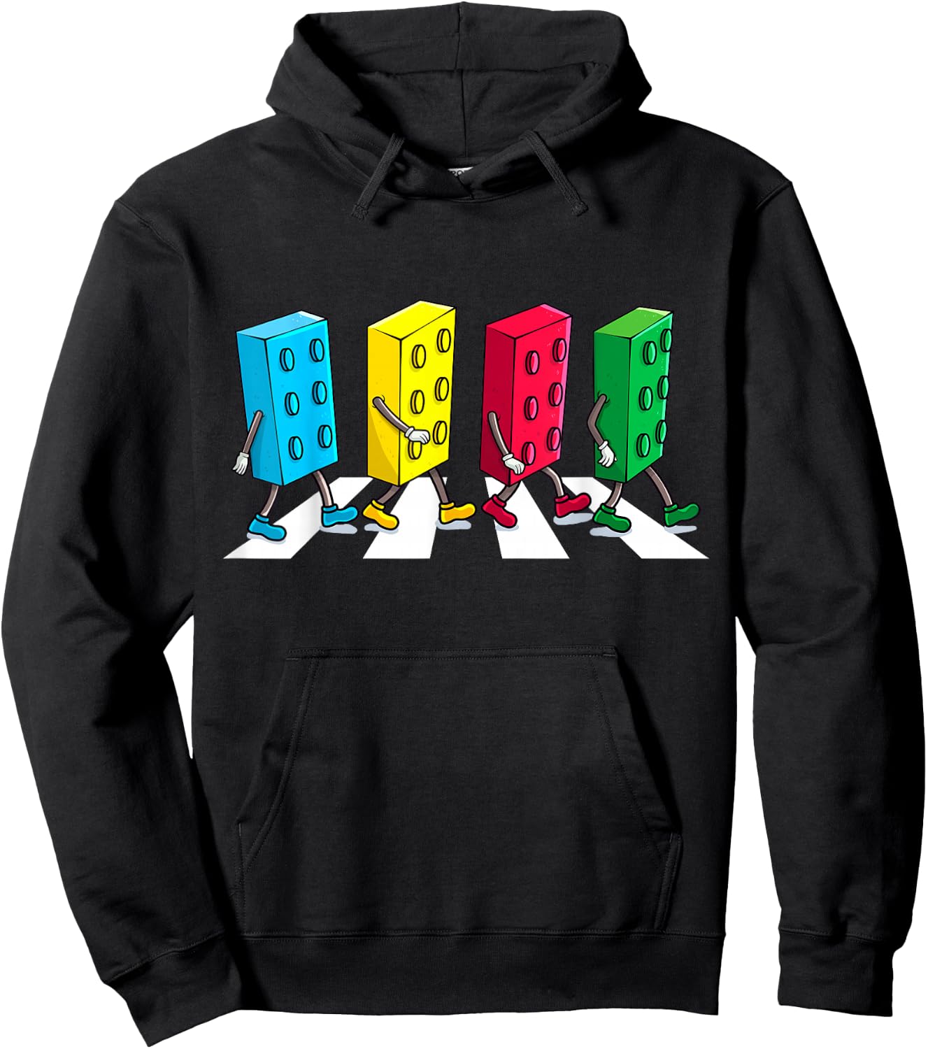 Master Builder Colourful Building Blocks Streets Boys Kids , black Hoodie - Hoodie | Black