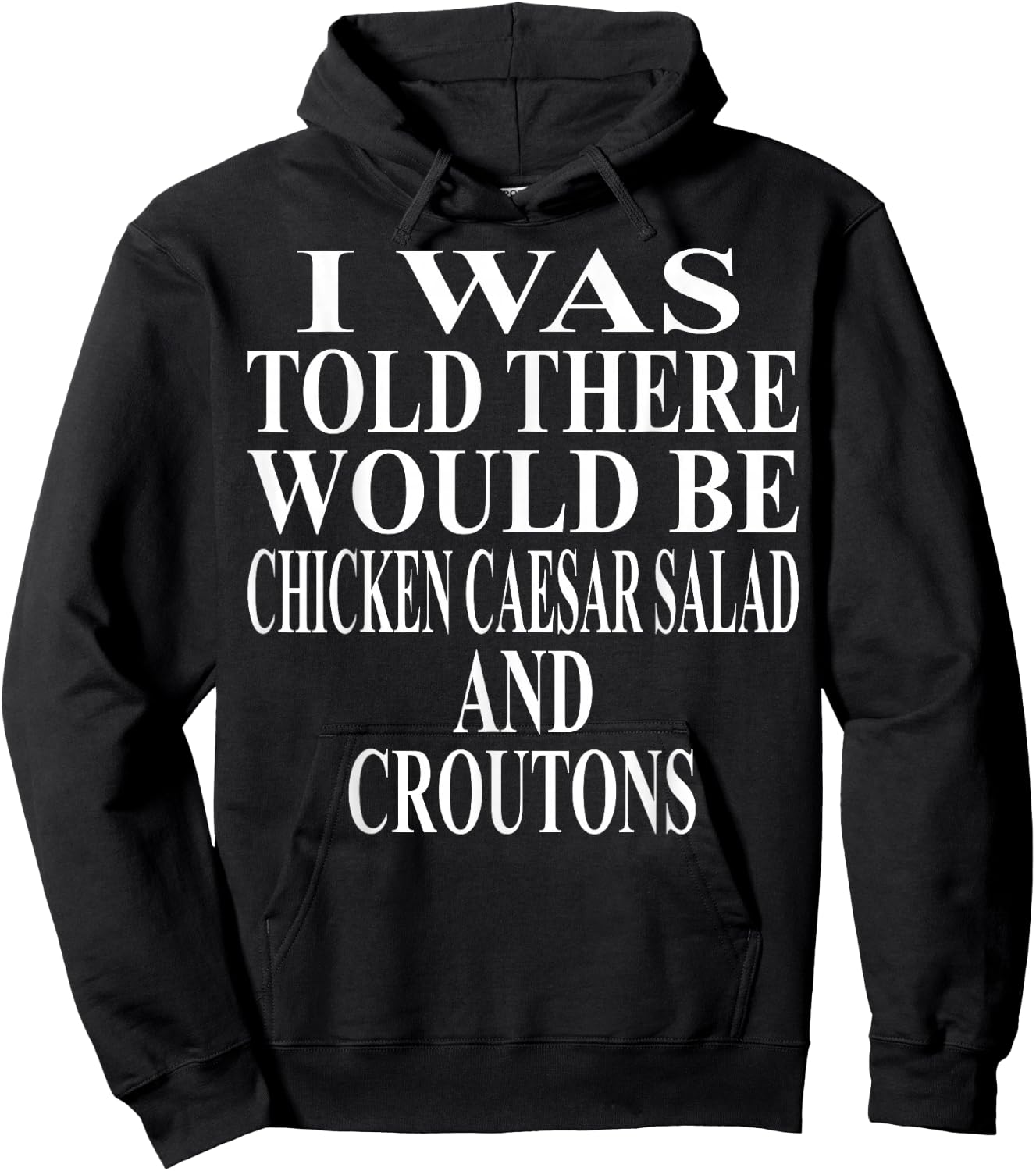 Chicken Caesar Salad Apparel | Awesome Funny Crouton Design Hoodie - Hoodie | Black