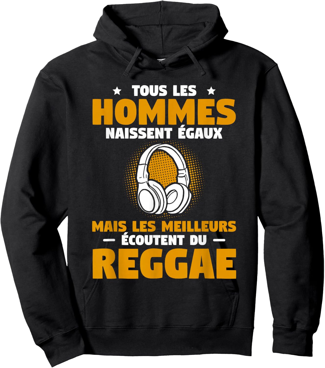All Men Listen To Reggae , Black, S Hoodie - Hoodie | Black