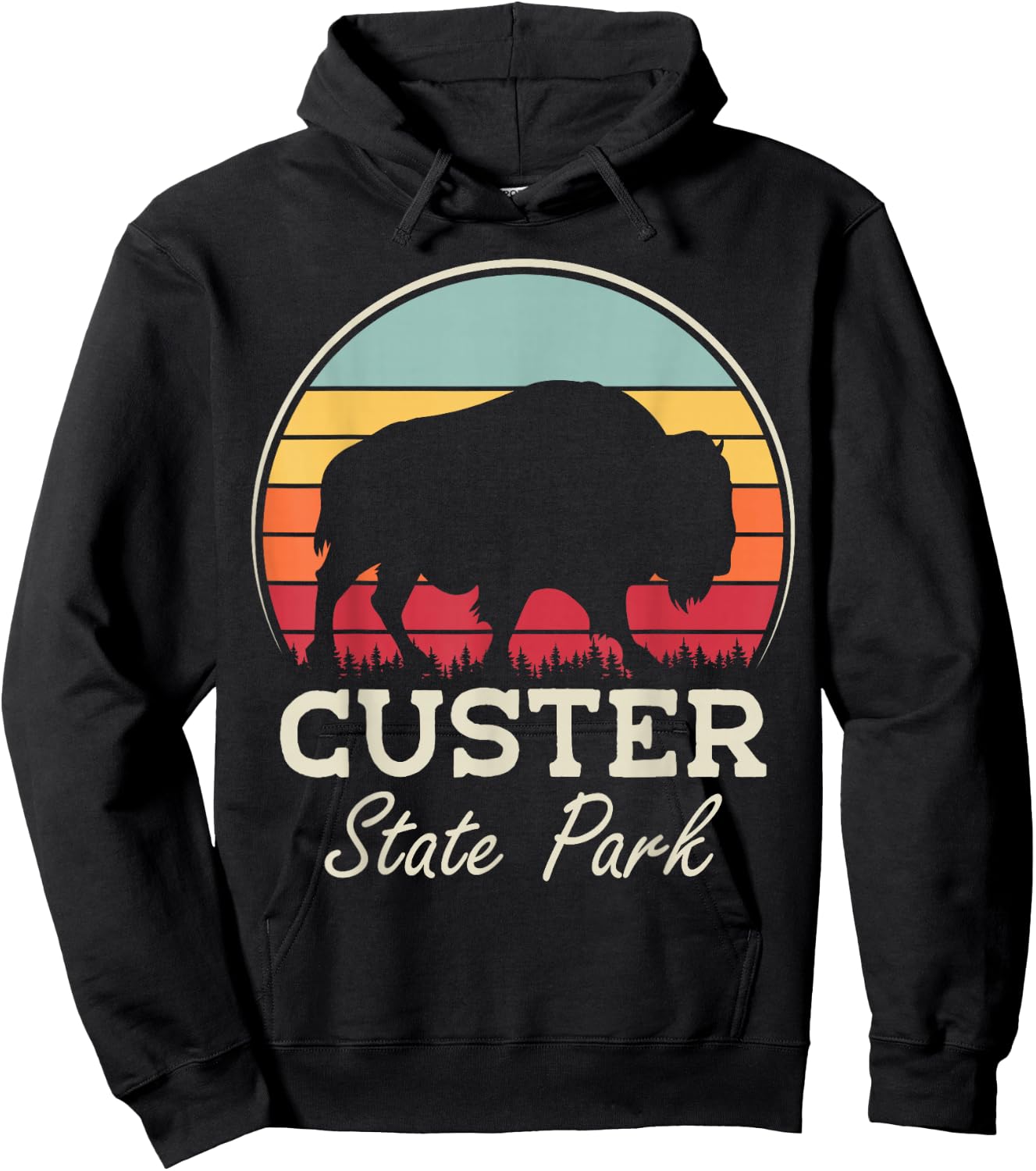 Custer State Park South Dakota Bison Lovers Hoodie - Hoodie | Black