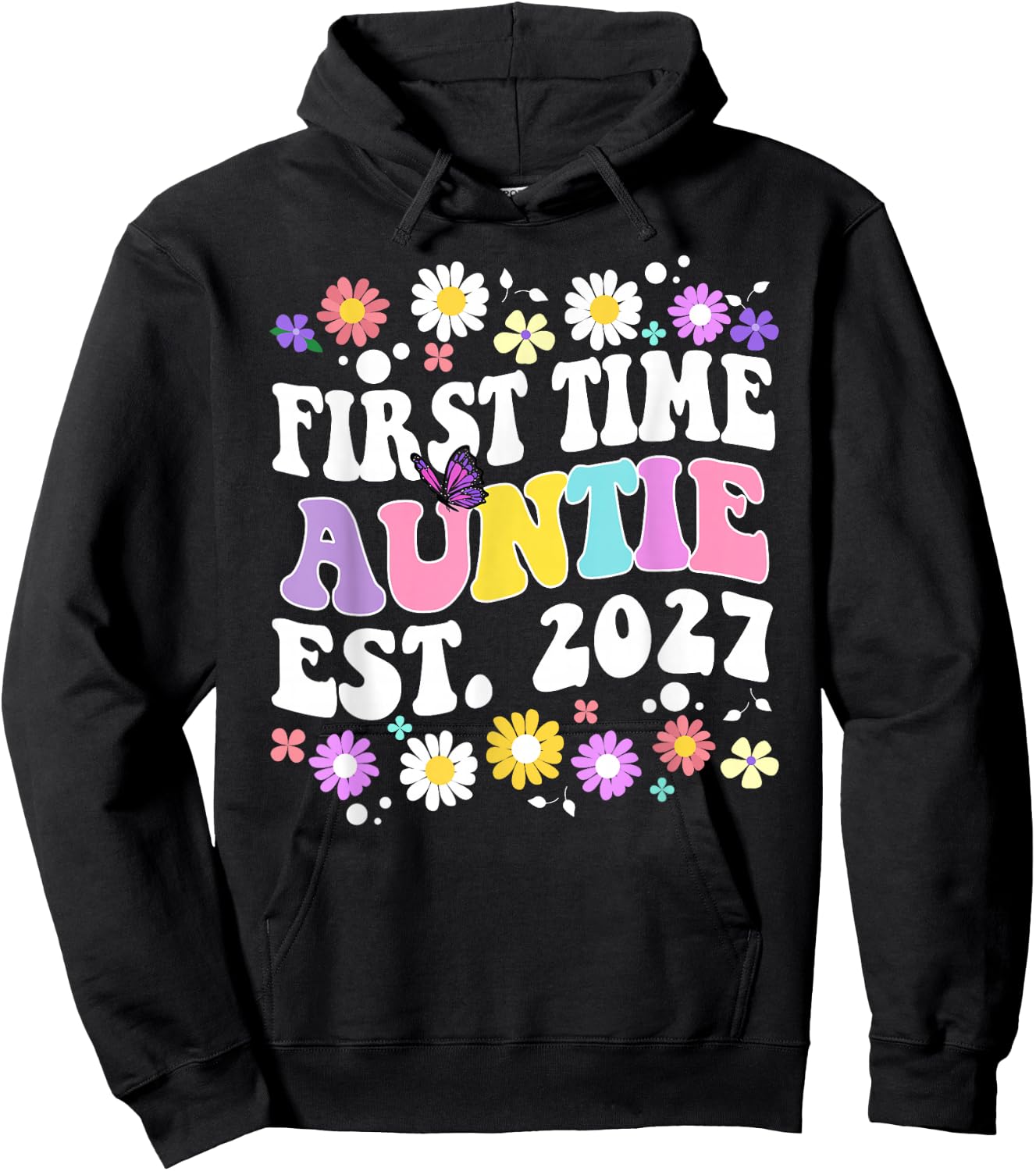Soon to be Auntie 2027 for First Time Mom Pregnancy Hoodie - Hoodie | Black