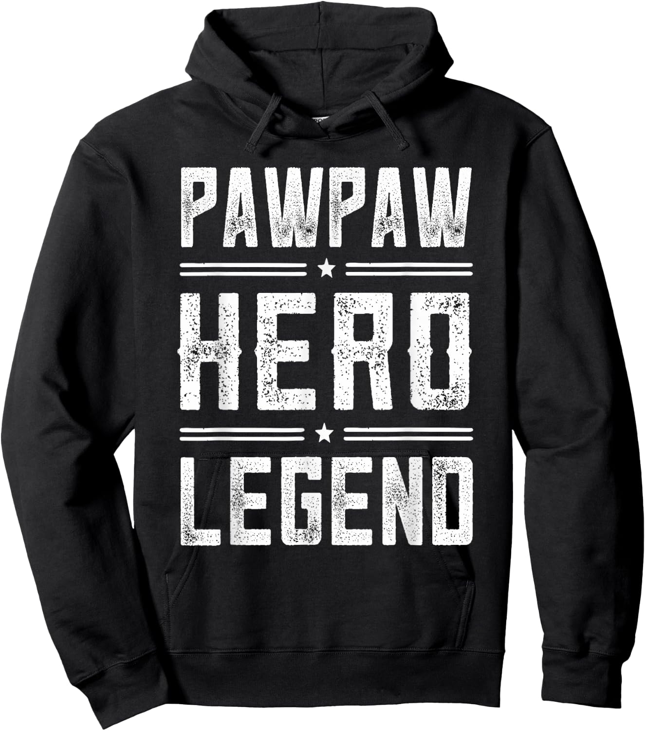 Pawpaw Hero Legend - Vintage Distressed Pawpaw Hoodie - Hoodie | Black
