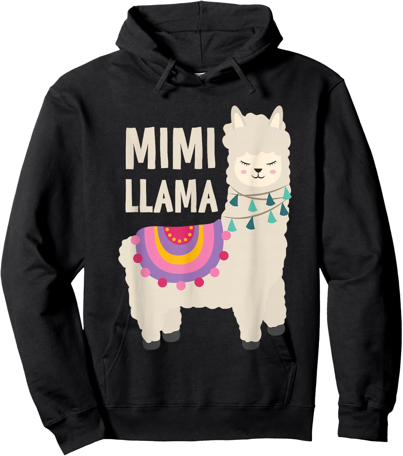 Mimi Llama Mimi Of The Birthday Llama Party Family Hoodie - Hoodie | Black