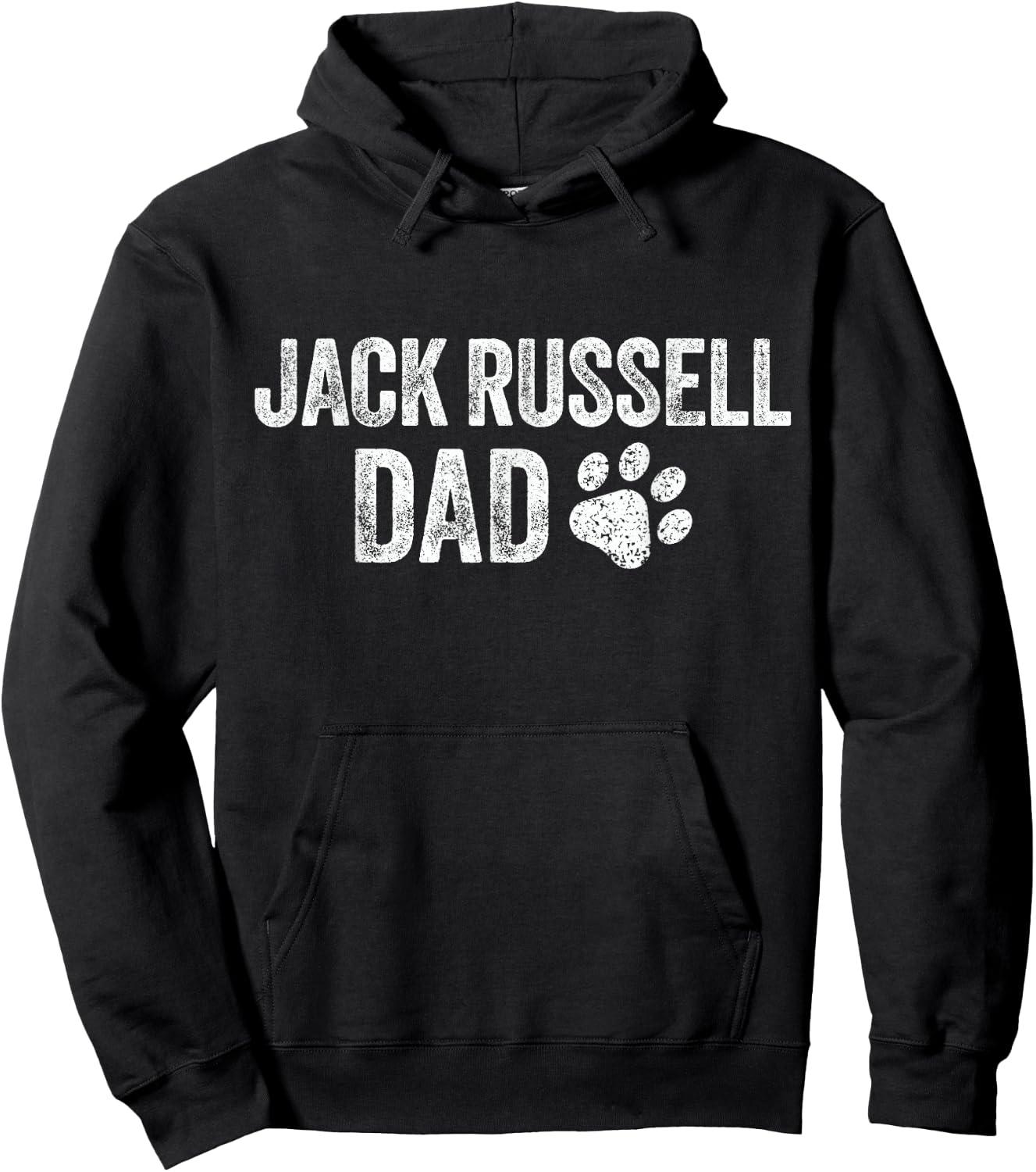 Retro Jack Russell Dad Father's Day Jack Russell Terrier Hoodie - Hoodie | Black