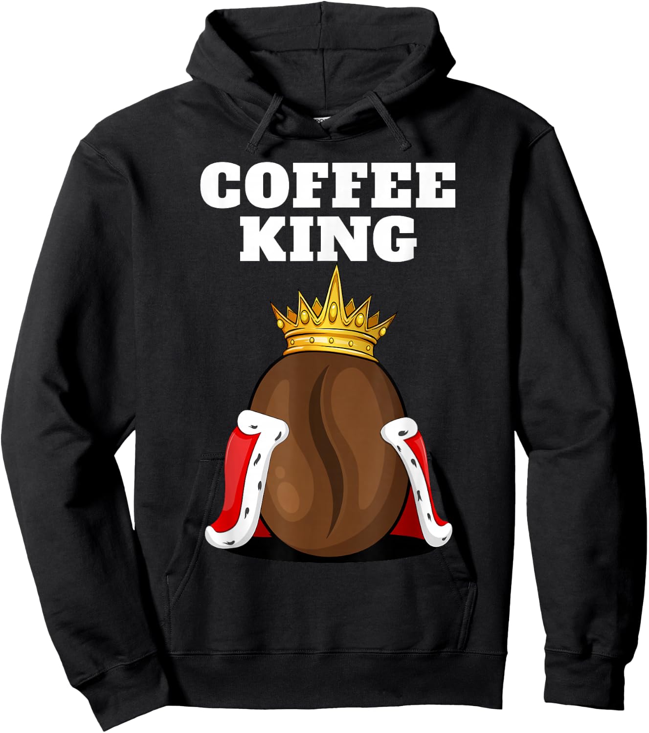 Coffee King | Coffee Drinker Shirt | Cute Coffee Hoodie - Hoodie | Black