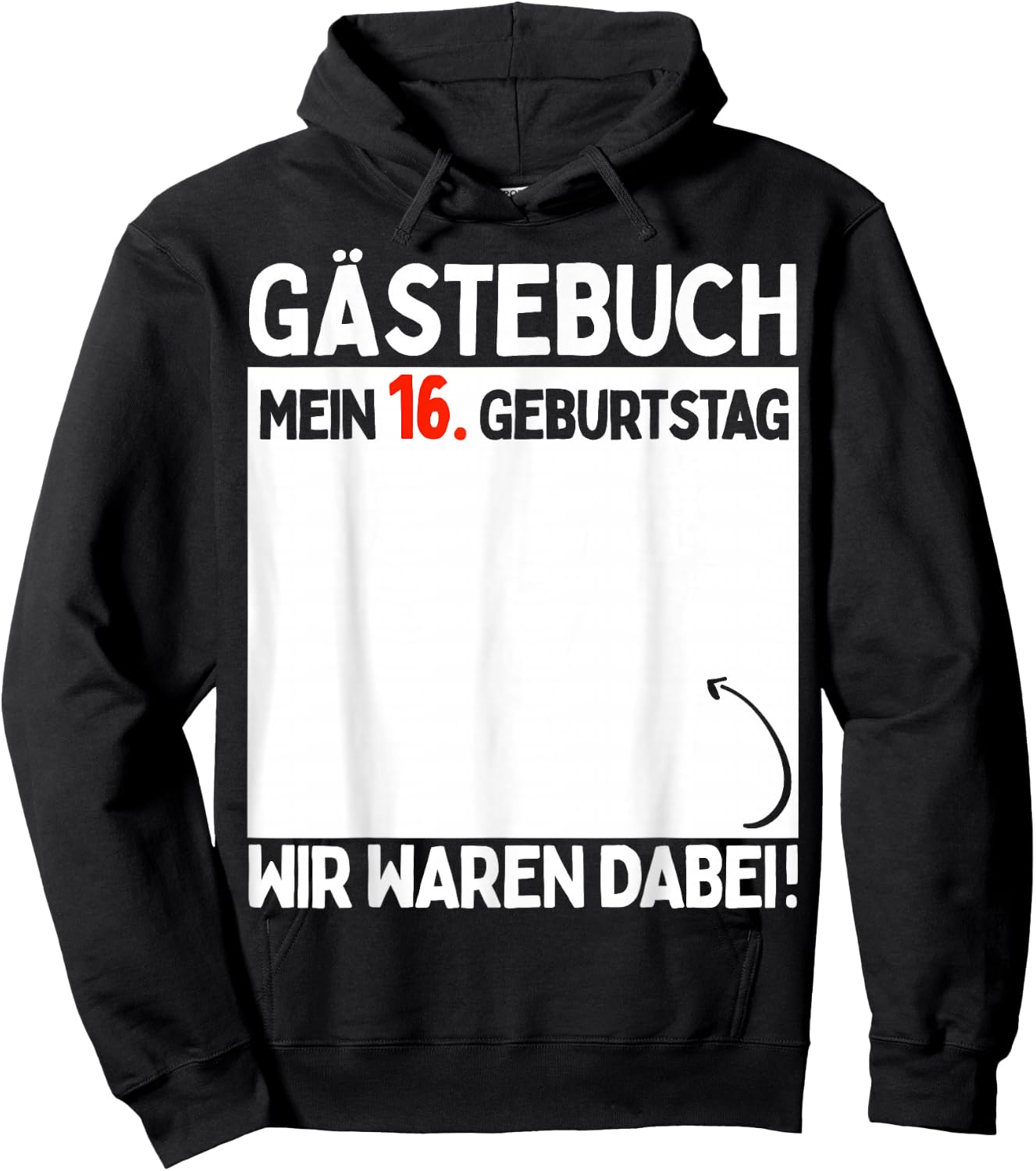 16th Birthday Boy Girl 16 Years 2008 Funny Gift , black Hoodie - Hoodie | Black
