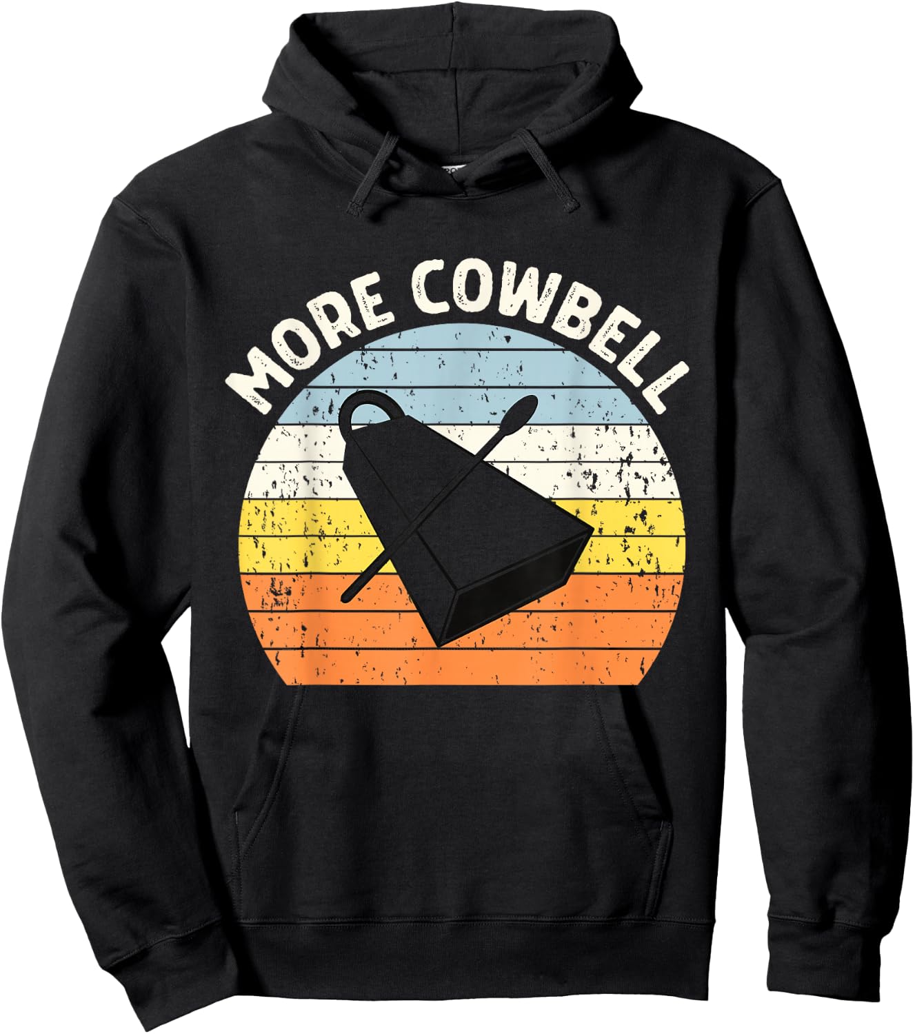 Vintage Sunset More Cowbell Hoodie - Hoodie | Black