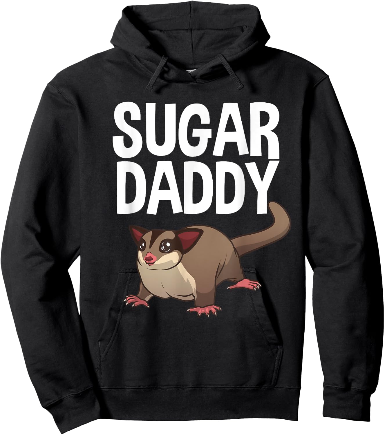 Funny Sugar Dad Design Daddy Sugar Glider Gliding Hoodie - Hoodie | Black