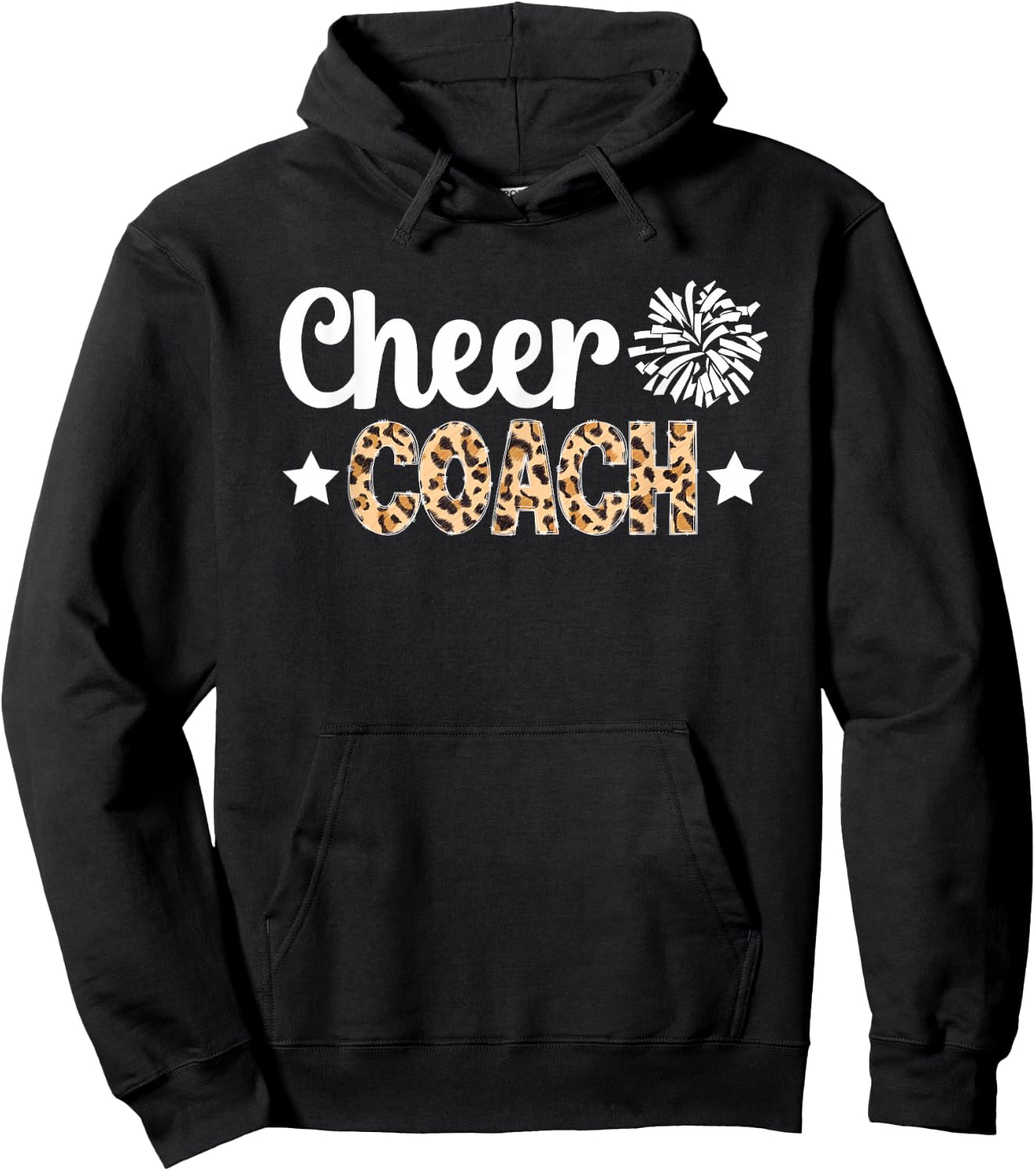 Cheer Coach Leopard Cheerleader Coach Cheerleading Coach Hoodie - Hoodie | Black