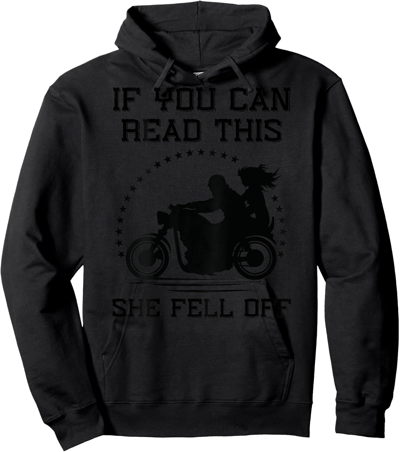 If You Can Read This She Fell Off - on back Hoodie - Hoodie | Black