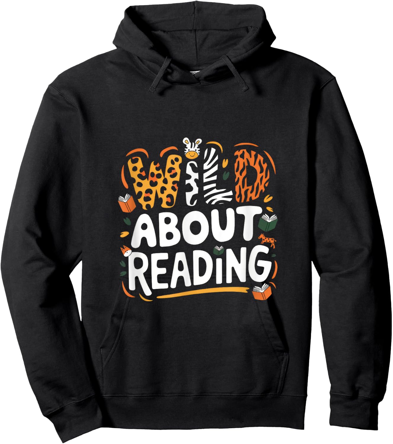 Wild About Reading - Wild About Reading Bookworm Hoodie - Hoodie | Black