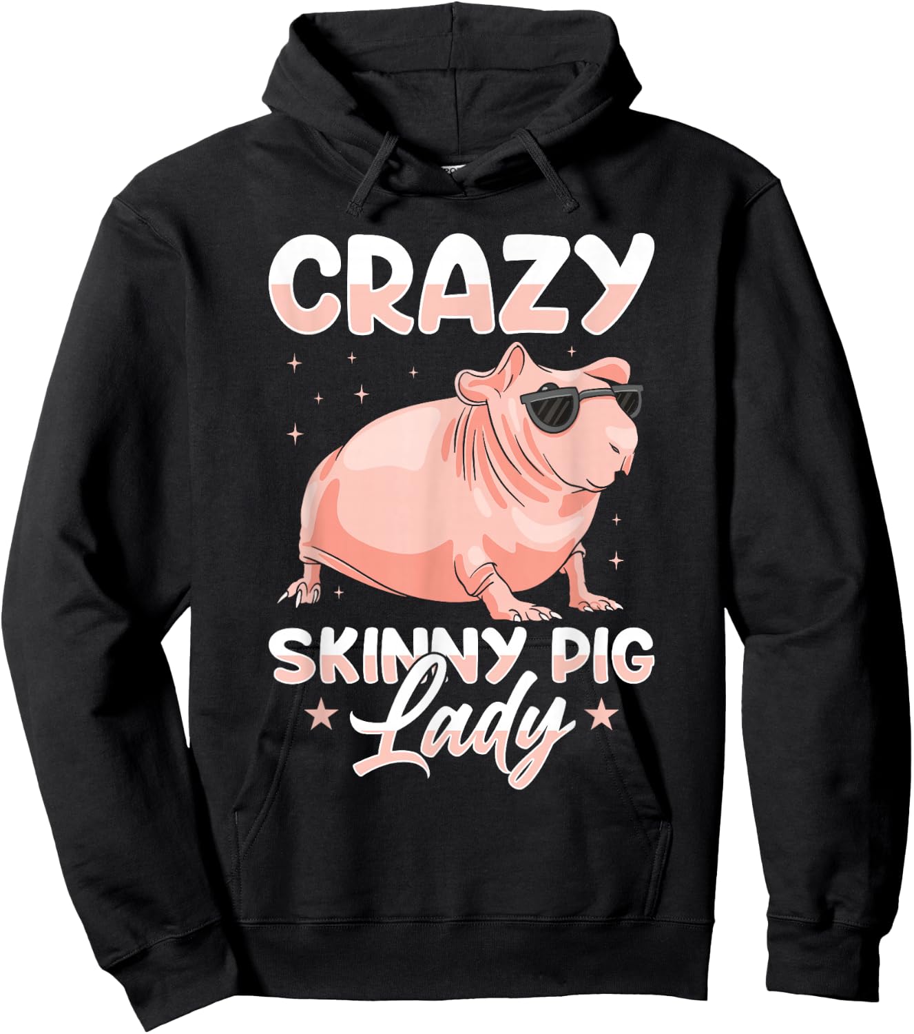 Hairless Guinea Pig Skinny Pig Owner Cavy Rodent Pet Hoodie - Hoodie | Black