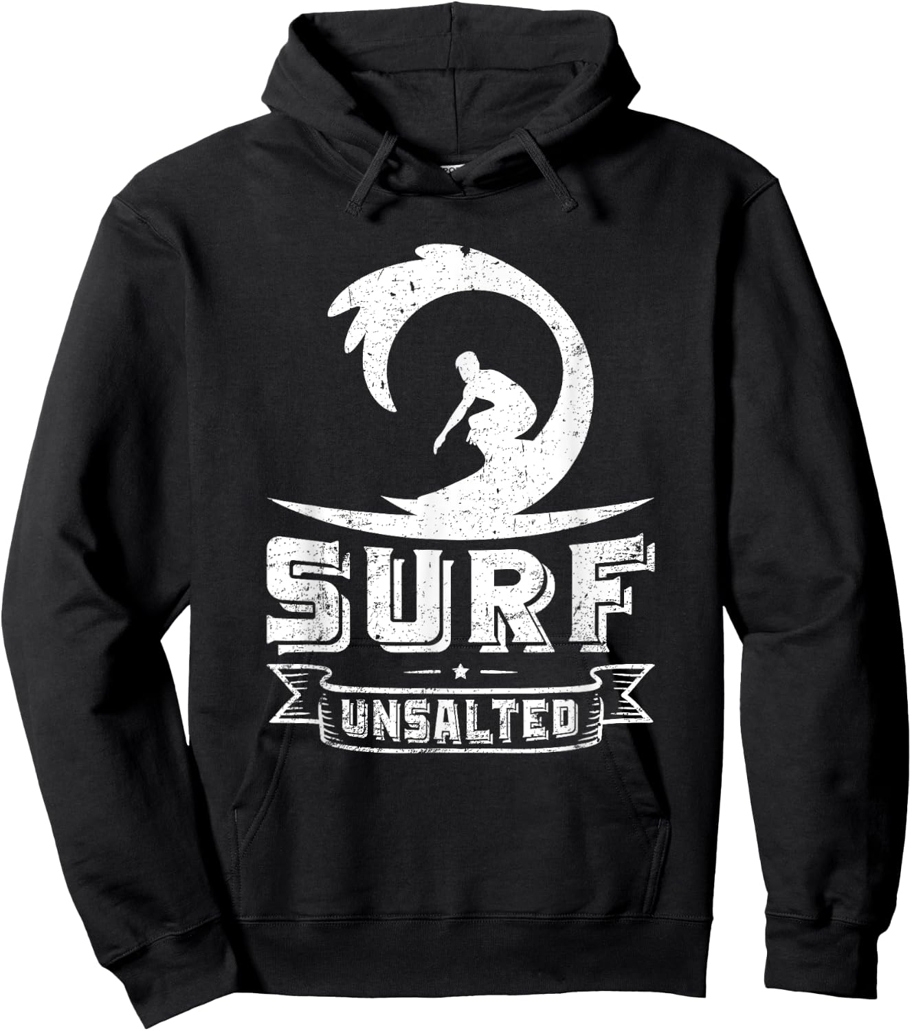 Great Lakes Surfing Surf Unsalted Surfing T Shirt Vintage Hoodie - Hoodie | Black
