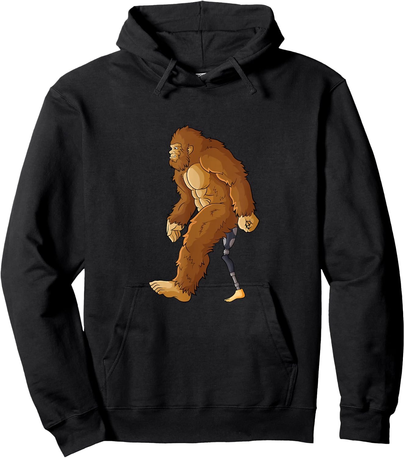 Bigfoot amputated leg amputee prosthetic leg amputation Hoodie - Hoodie | Black