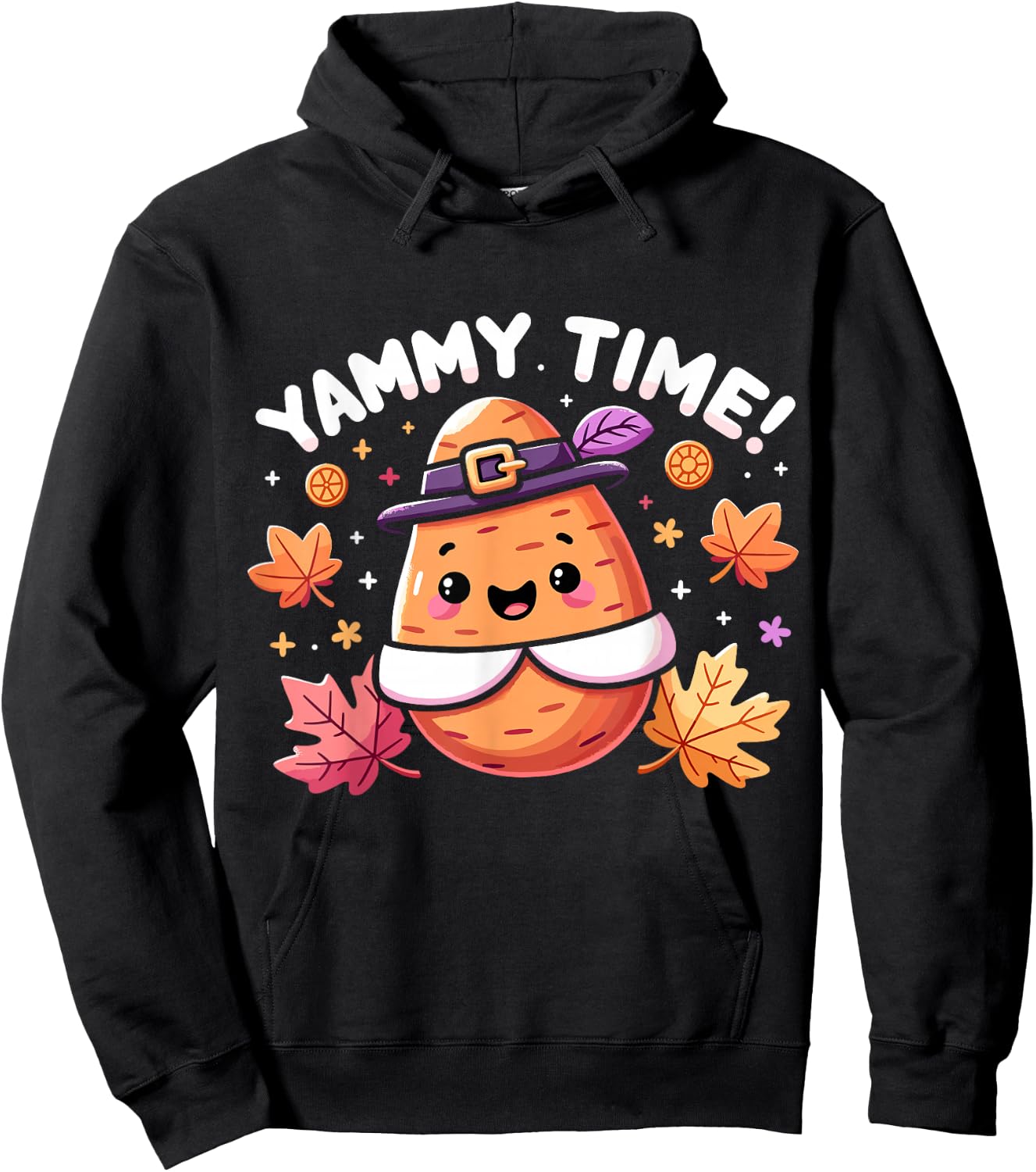 Funny Thanksgiving Yam Yammy Time Hoodie - Hoodie | Black