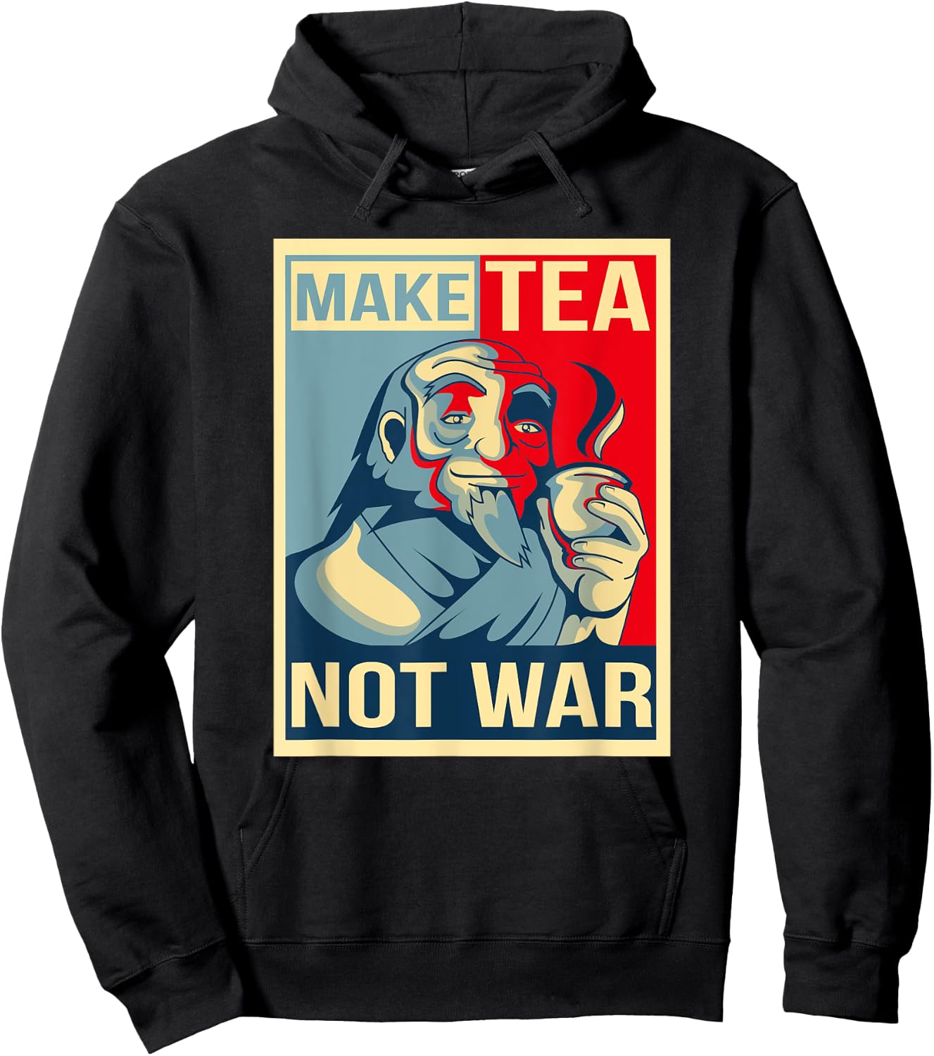 Make Tea Not War. Tealover Japanese Buddha Herbal Peace Hoodie - Hoodie | Black