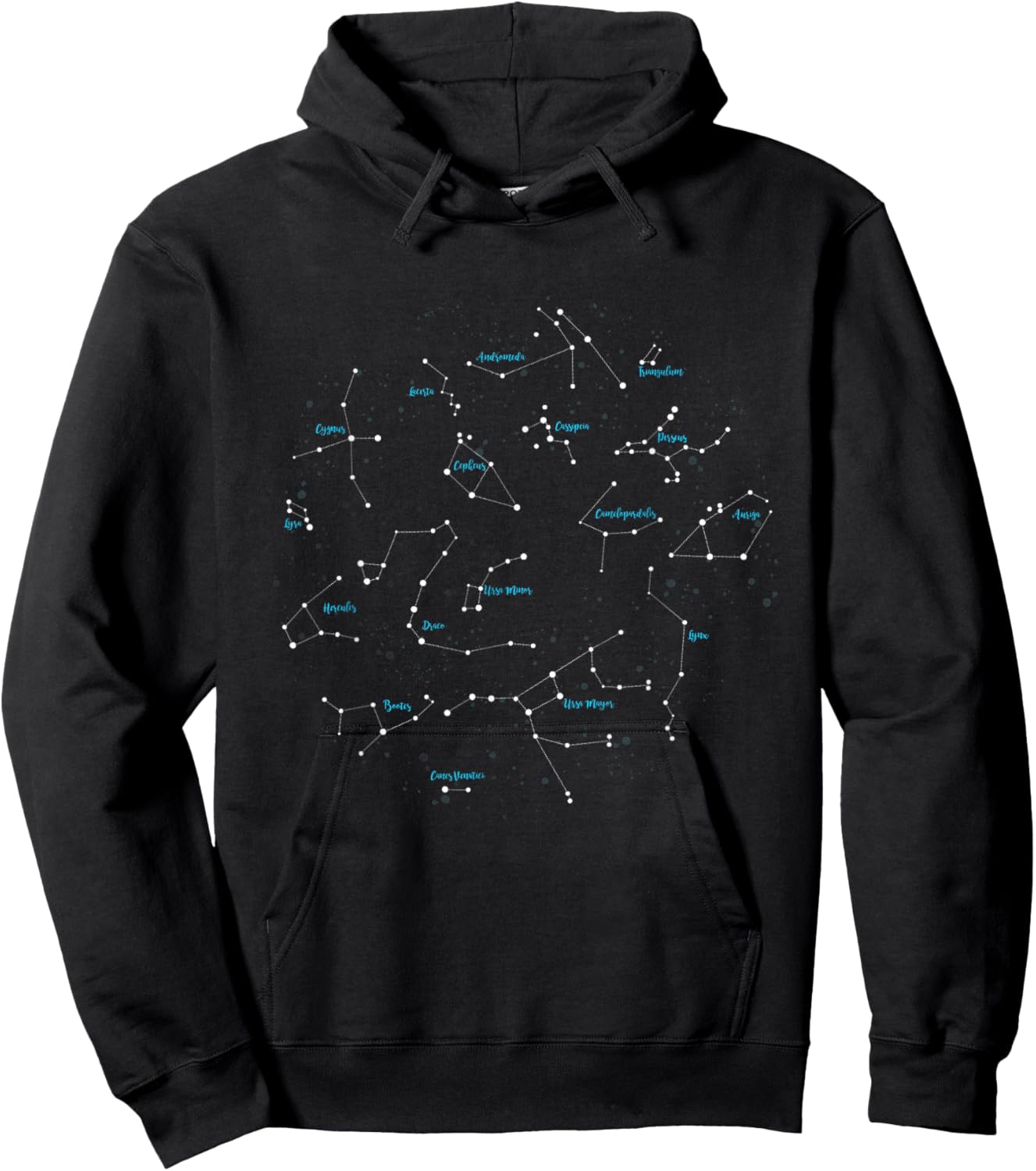 Astronomy T Shirt Star Constellation Sky Map Hoodie - Hoodie | Black