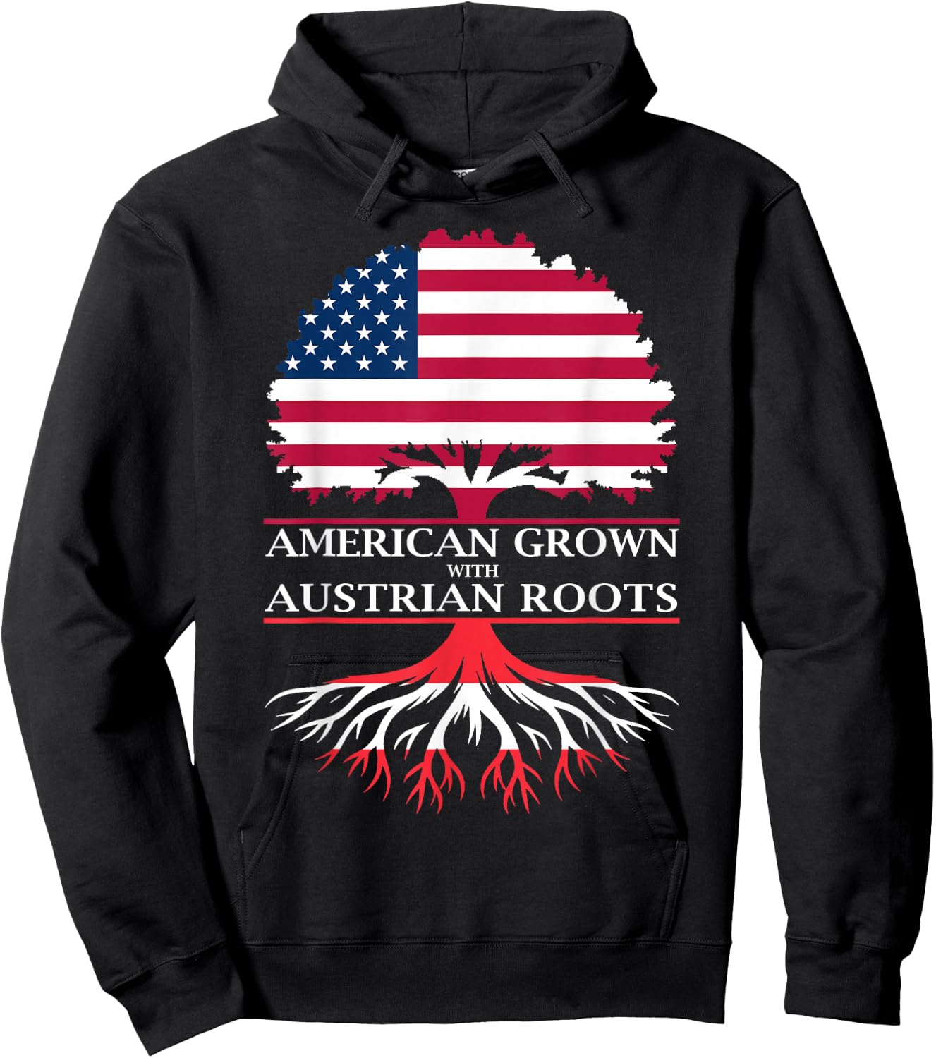 American Grown with Austrian Roots Hoodie - Hoodie | Black