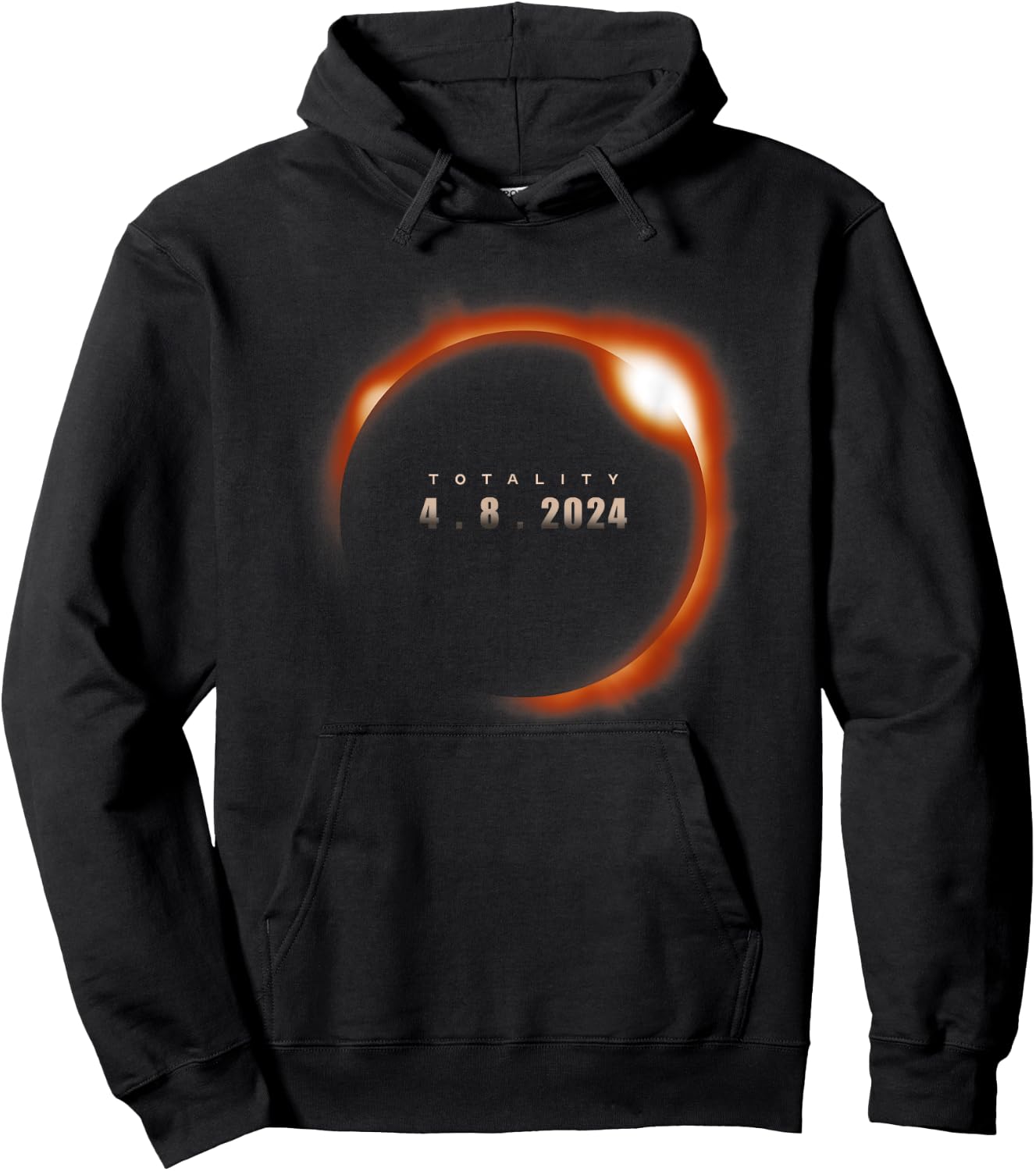 Total Solar Eclipse 2024 Totality USA Spring April 8, 2024 Hoodie - Hoodie | Black