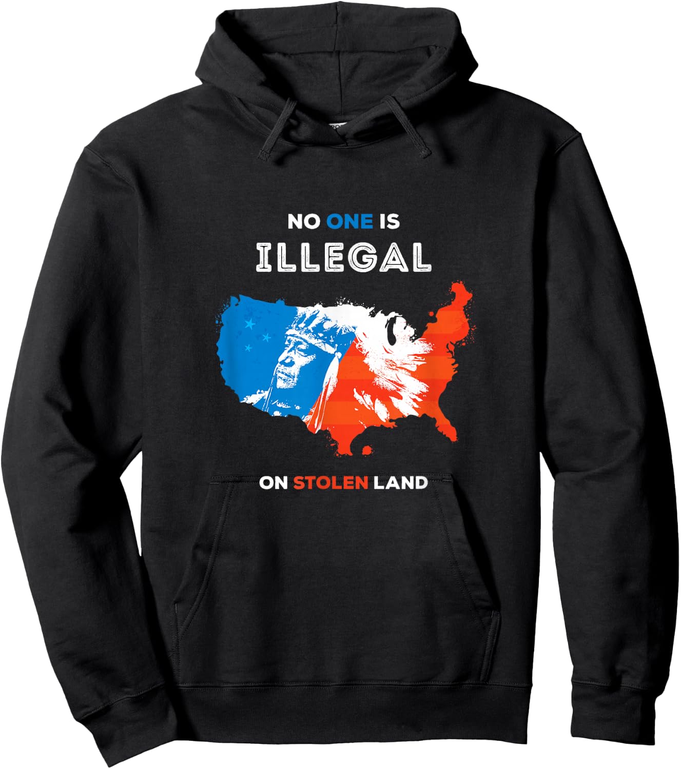 No One is Illegal On Stolen Land Hoodie - Hoodie | Black