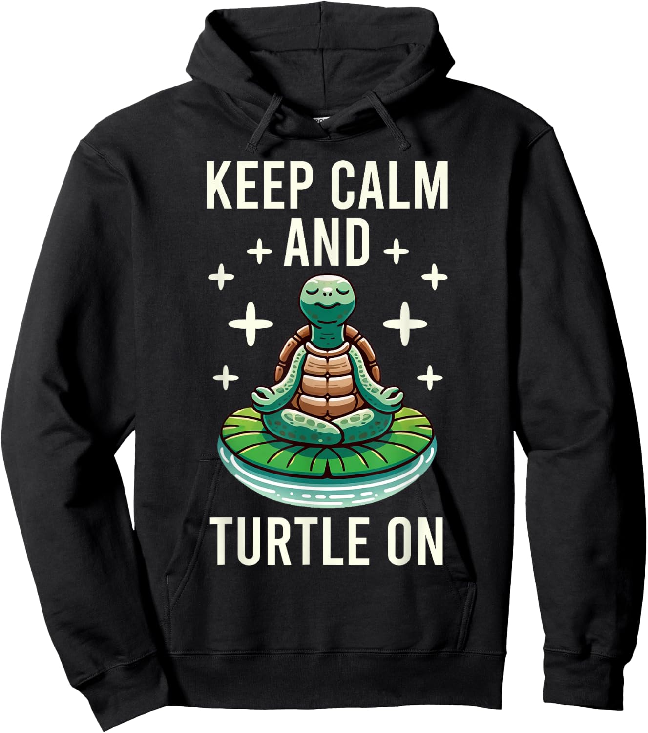 Keep Calm And Turtle On Turtle Lover Graphic Hoodie - Hoodie | Black