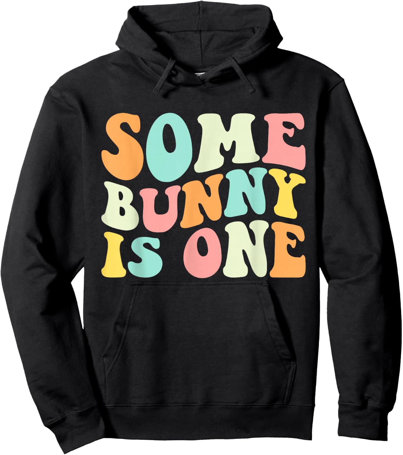 Some Bunny Is One Funny Easter 1st First Birthday 1 Year Old Hoodie - Hoodie | Black