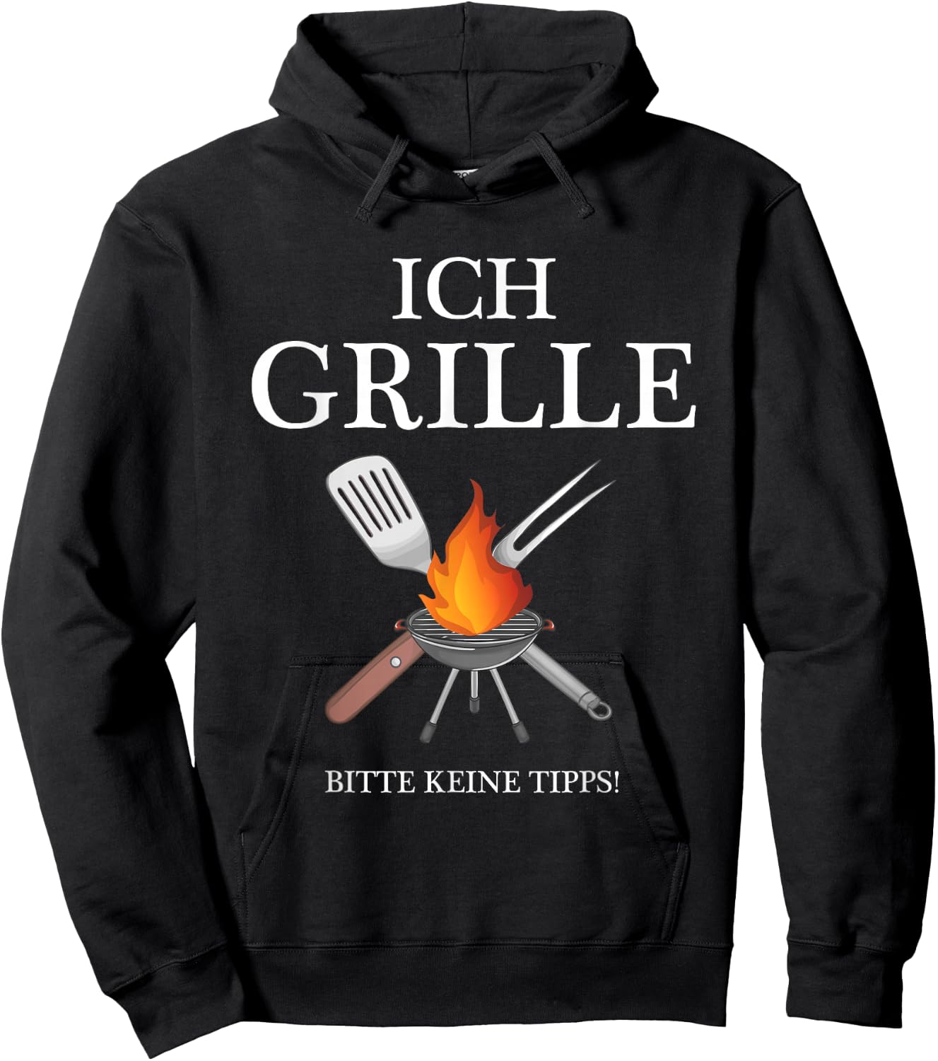 Lustige Grillen BBQ Geschenke für Männer am Grill - ICH GRILLE Bitte keine Tipps - BBQ Grillmeister Griller Schwarz Klein EU 38-40 Hoodie - Hoodie | Black