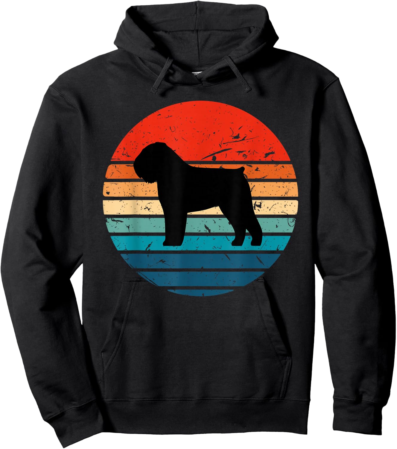Bouvier des Flandres T Shirt Retro Vintage 70s Hoodie - Hoodie | Black