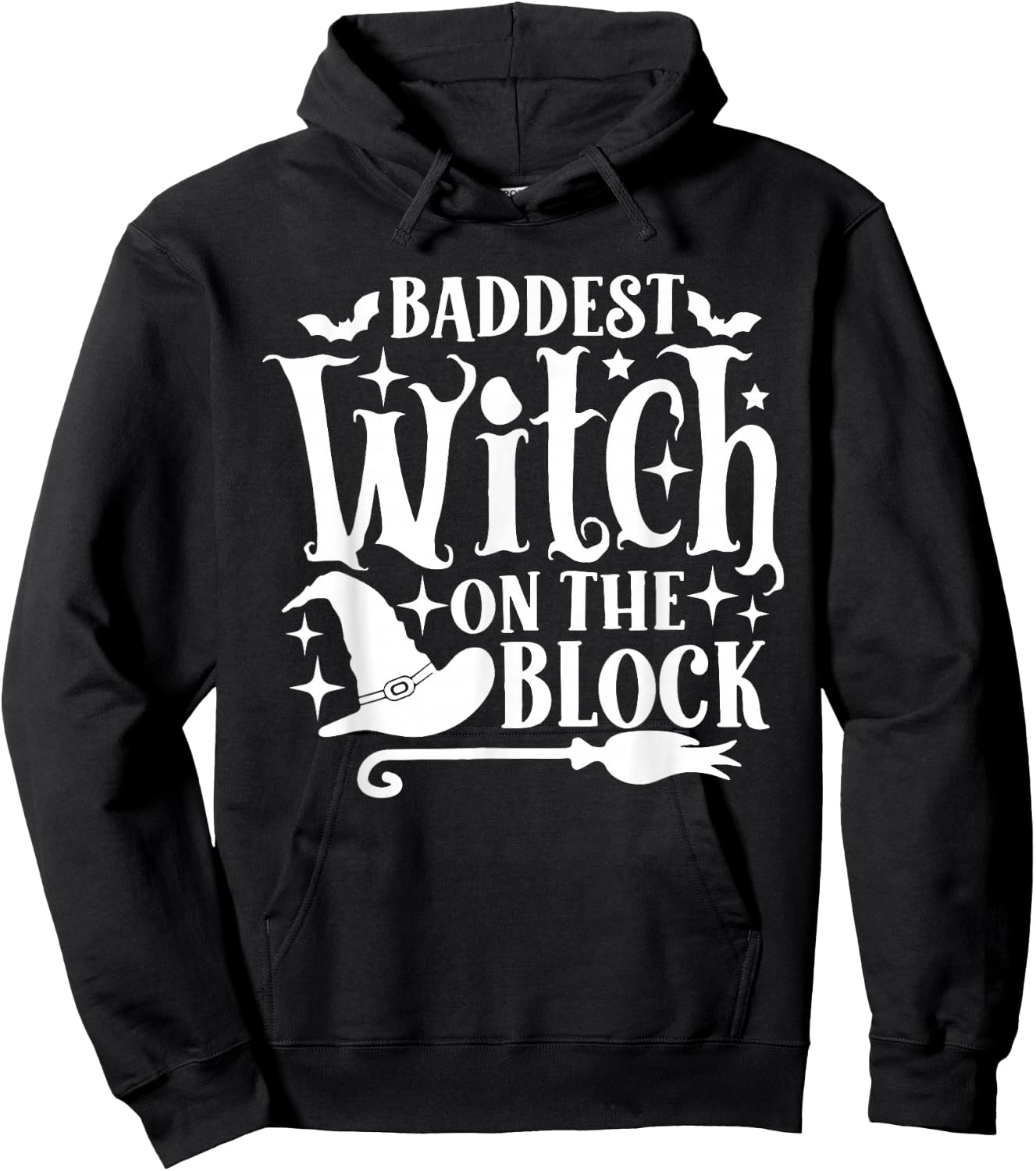 Baddest Witch On The Block Shirt Funny Halloween Hoodie - Hoodie | Black