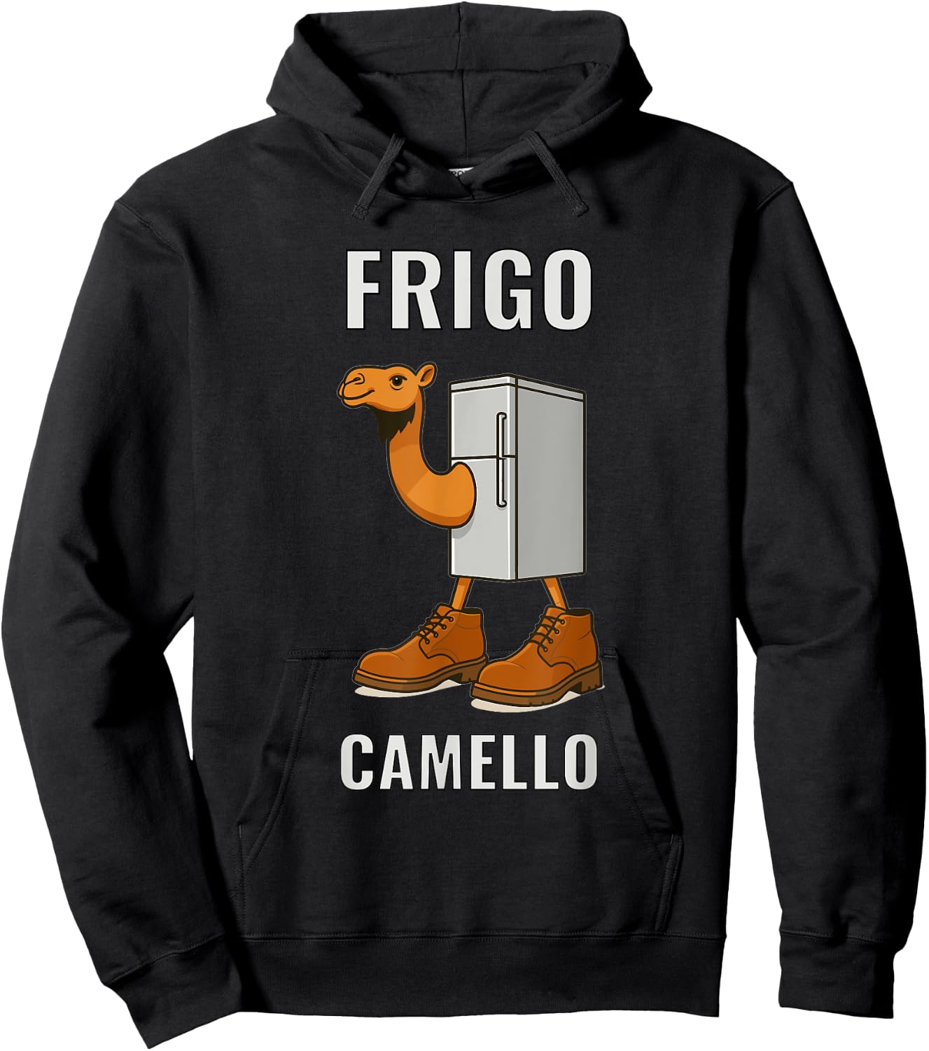 Frigo Camello Italian Absurd Meme Animal Mashup Hoodie - Hoodie | Black
