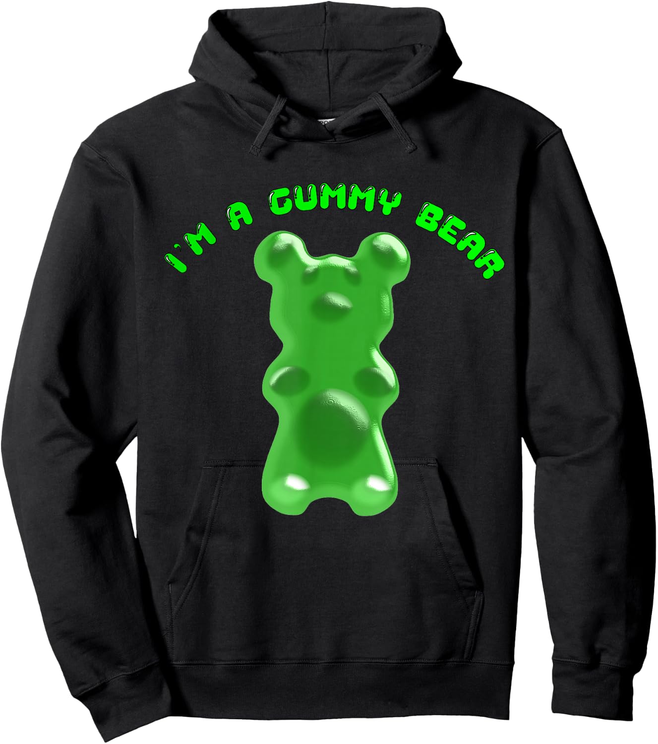 Funny Cute Kids I'm a Gummy Bear Gift Hoodie - Hoodie | Black