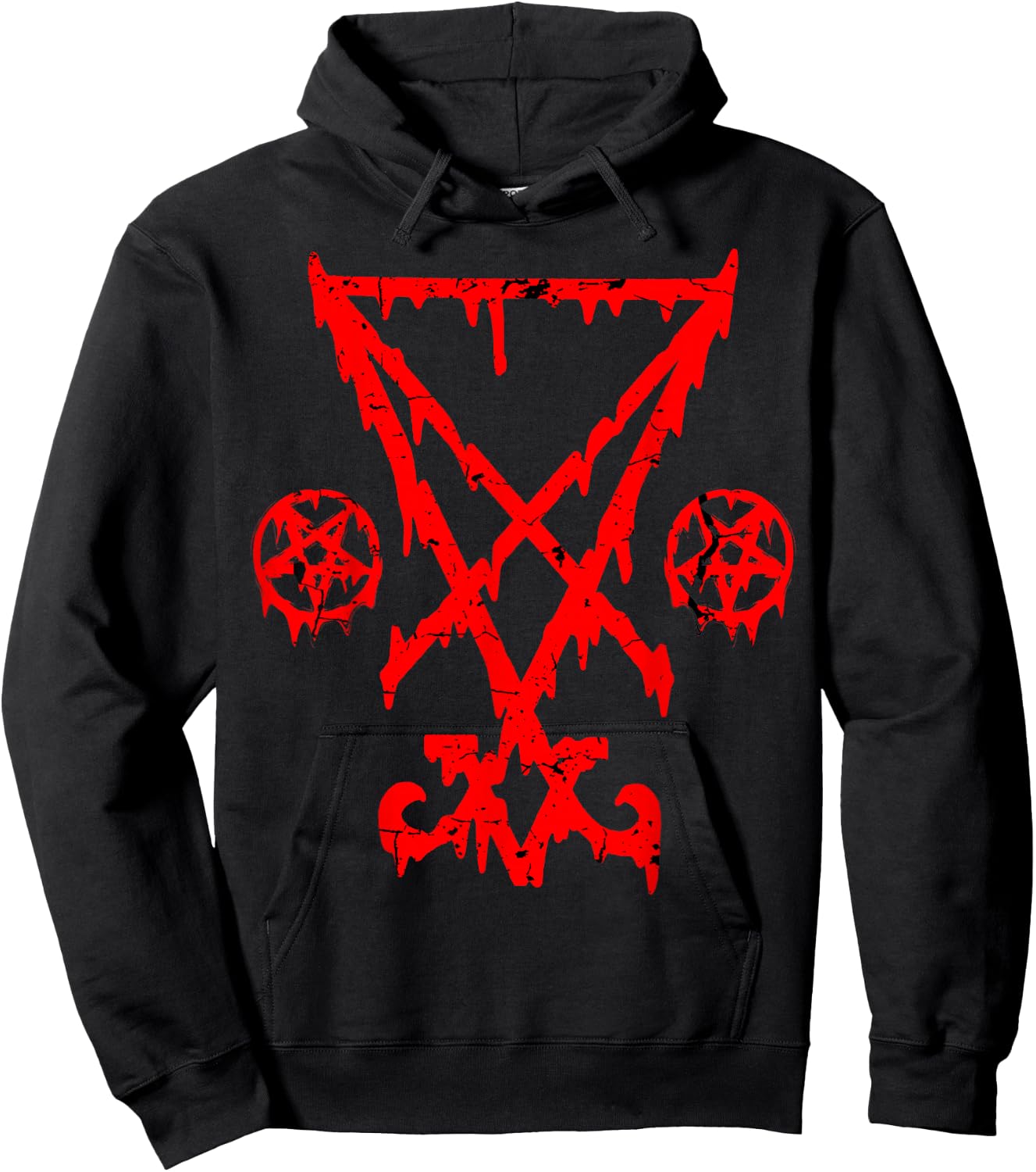 Lucifer Sigil Pentagram Devil Satanic Pentacle Gothic Satan Hoodie - Hoodie | Black