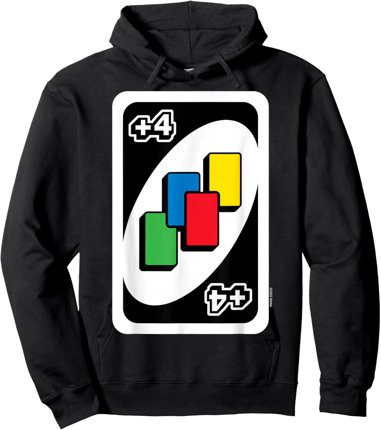 UNO Pull Four Cards , black Hoodie - Hoodie | Black