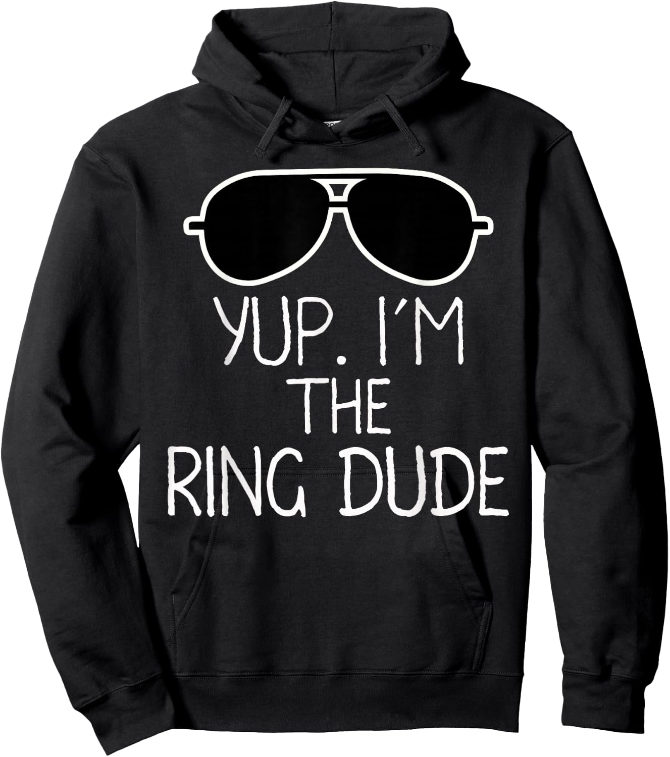 Kids Yup I'm The Ring Dude | Boys Wedding Bearer Hoodie - Hoodie | Black
