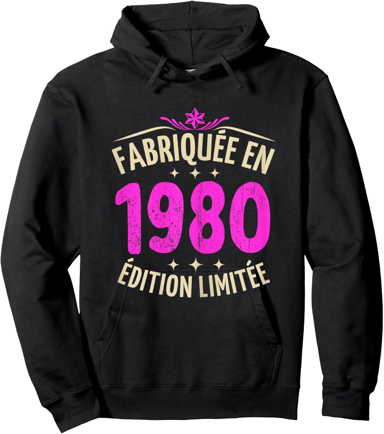 Woman 45 years anniversary 45 years woman 1980 gift woman 45 , Black, Female X-Small Hoodie - Hoodie | Black
