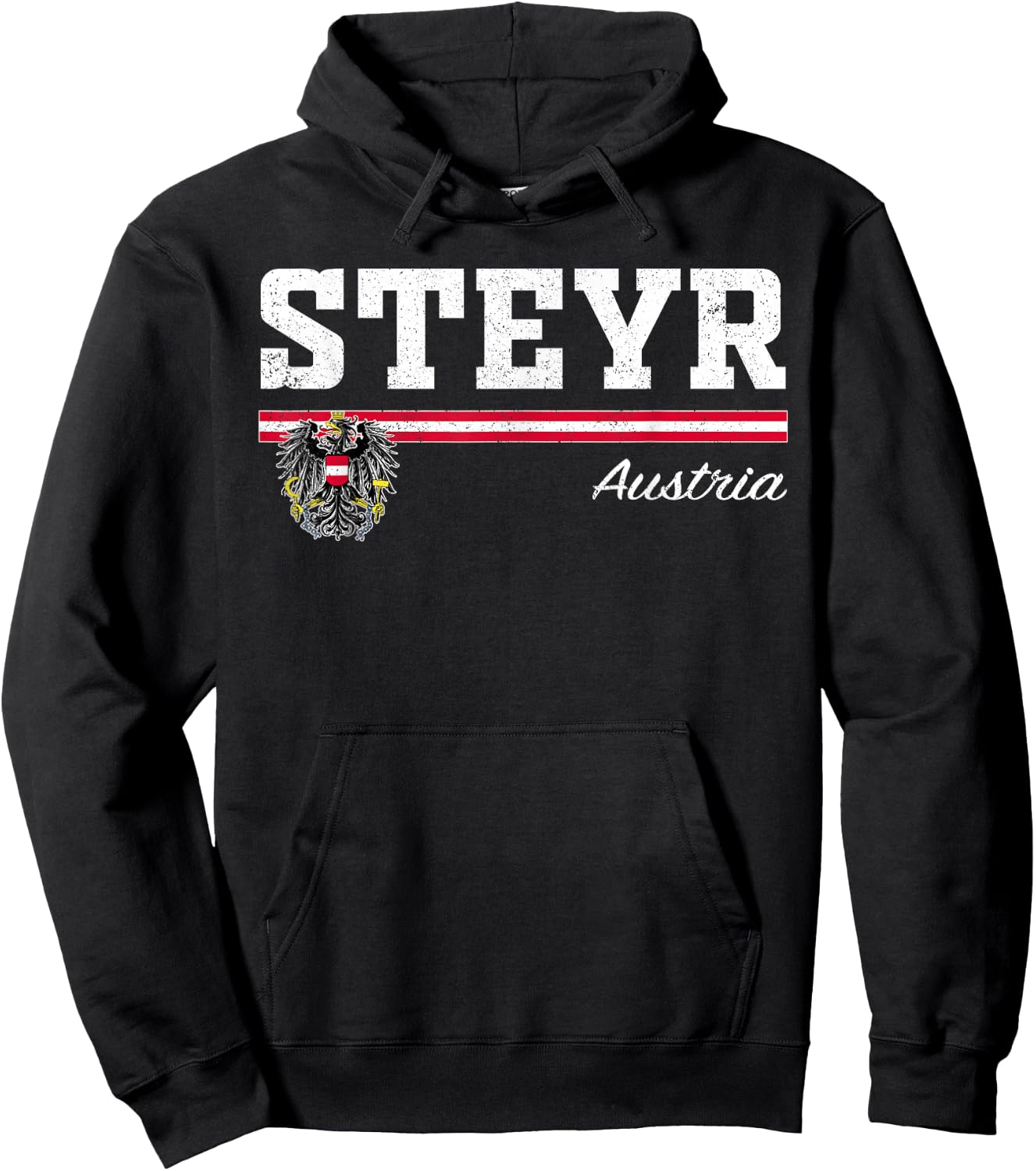 Steyr Austria / Austria , black Hoodie - Hoodie | Black