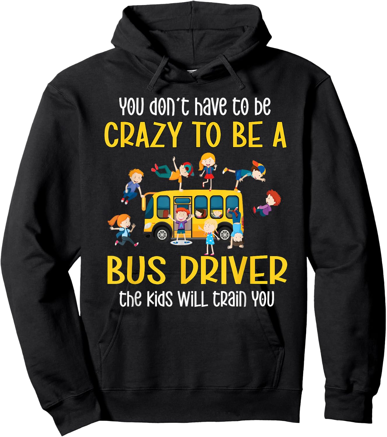 Crazy School Bus Driver School Bus Driving Hoodie - Hoodie | Black