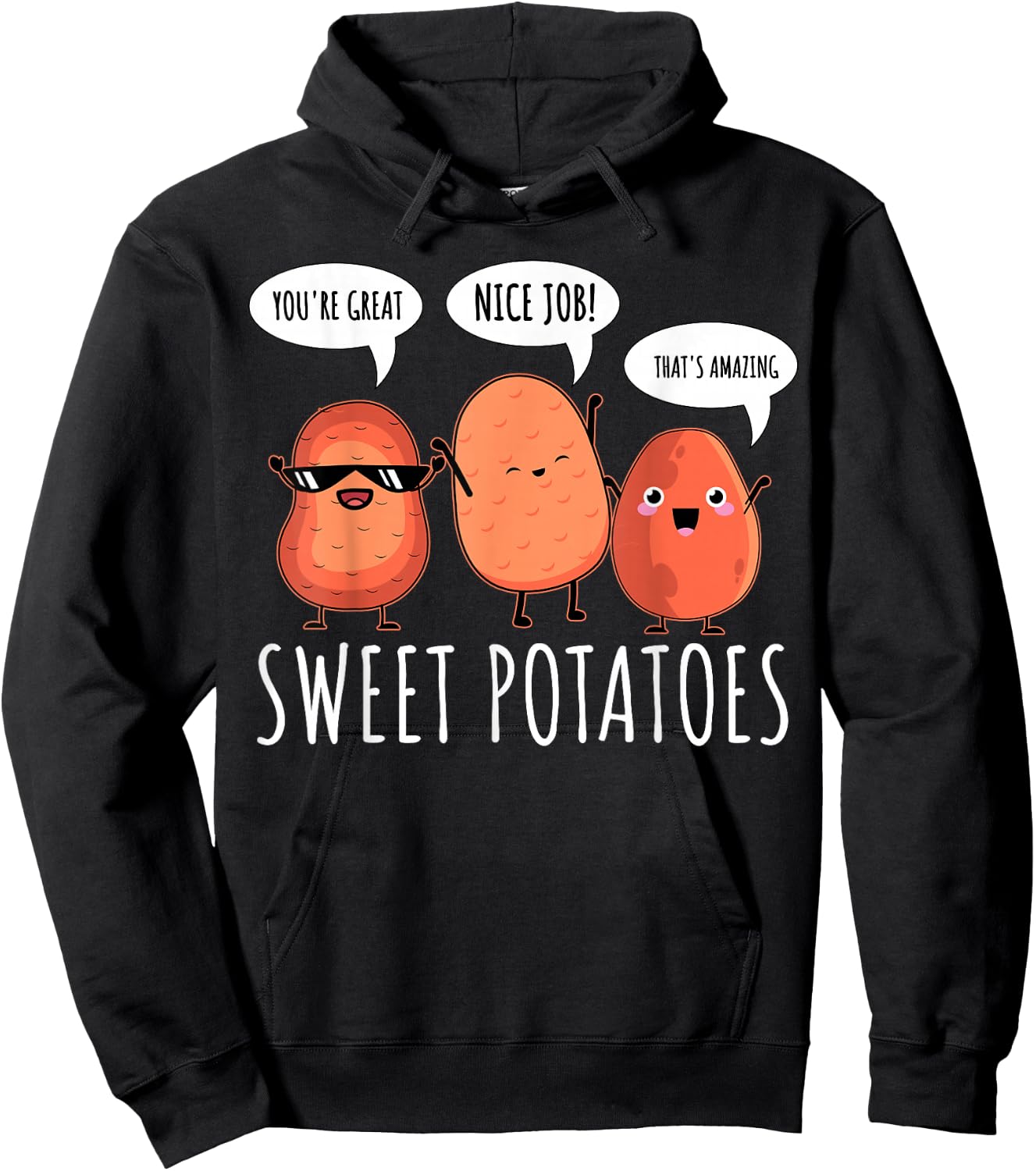 Sweet Potato Motivation Root Vegetable Camote Vegetarian Hoodie - Hoodie | Black