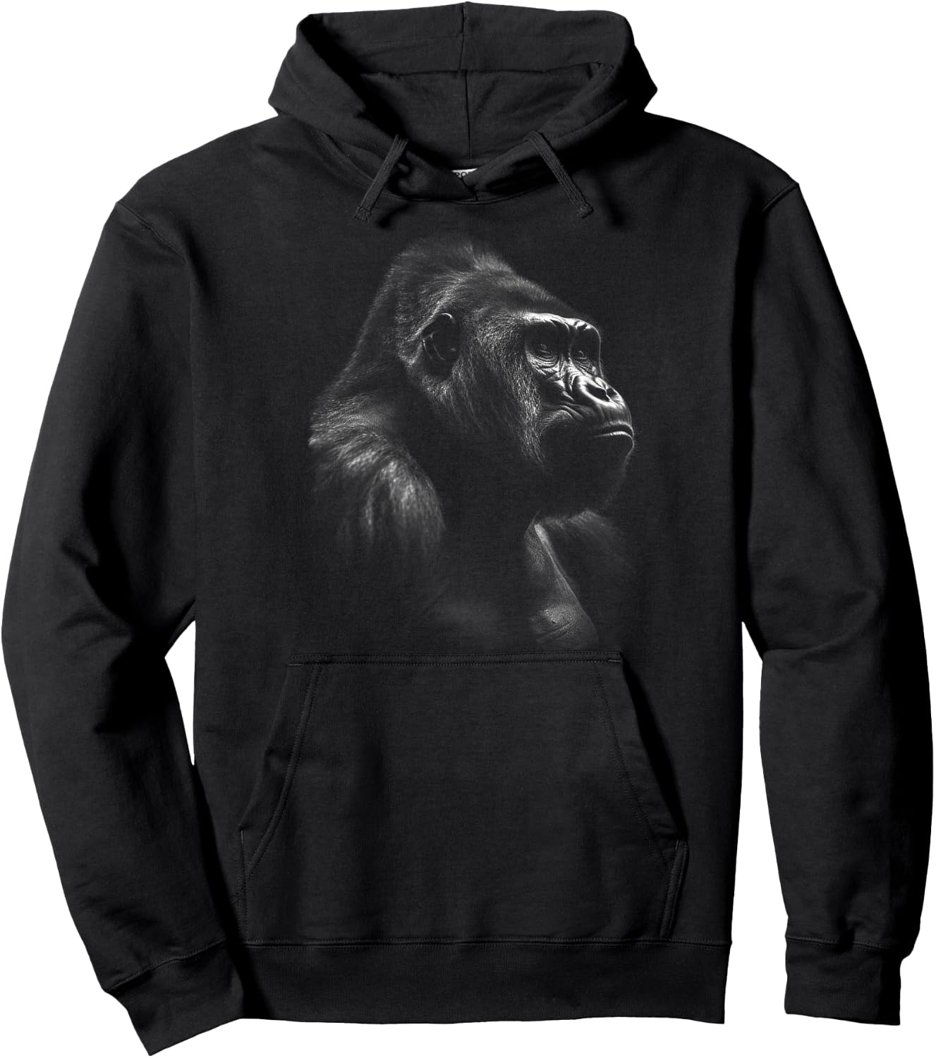Chimp Gorilla Face Silverback Gorilla Chimpanzee Hoodie - Hoodie | Black