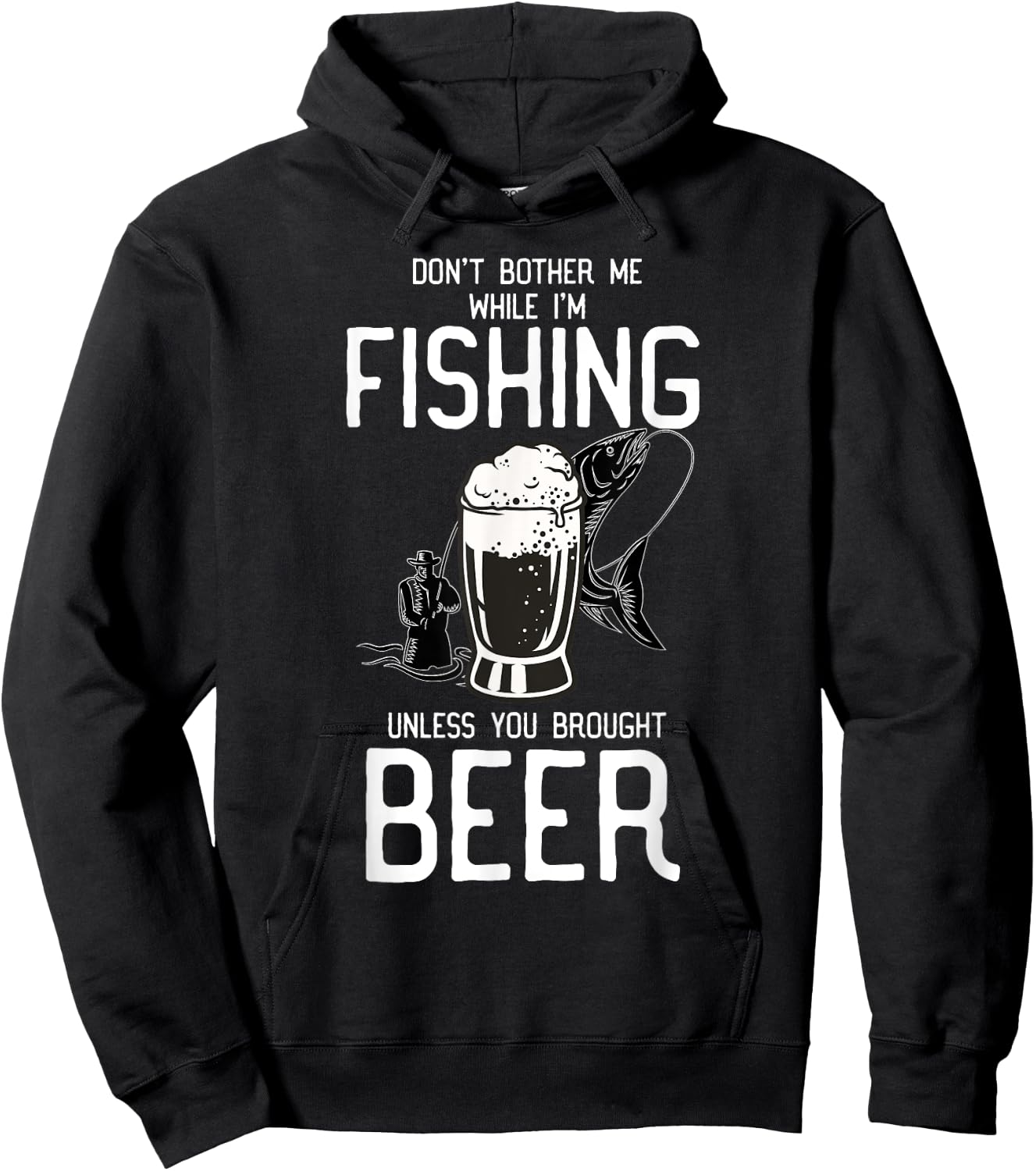 Beer Fishing Hoodie - Hoodie | Black
