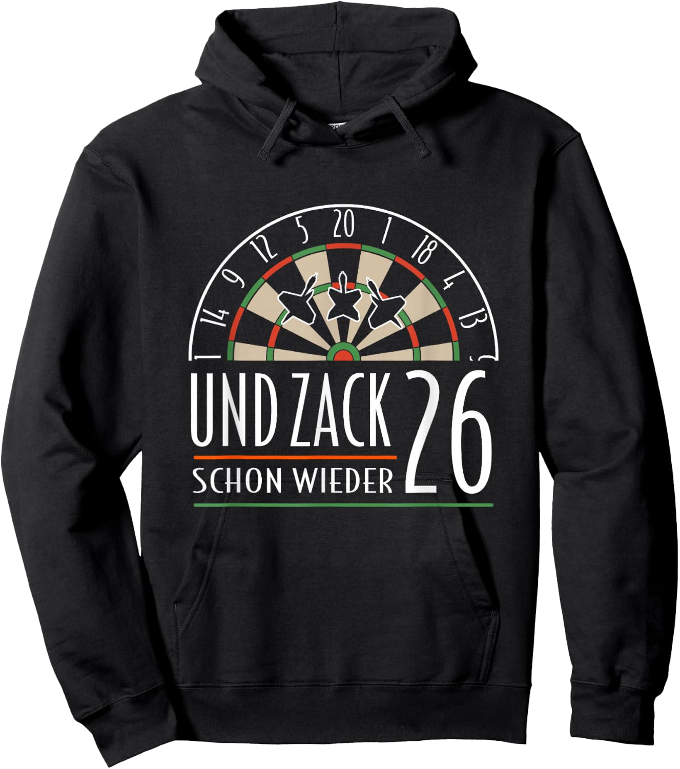 And Zack Schon Wieder 26 Breakfast Washing Machine Dart Darts , black Hoodie - Hoodie | Black