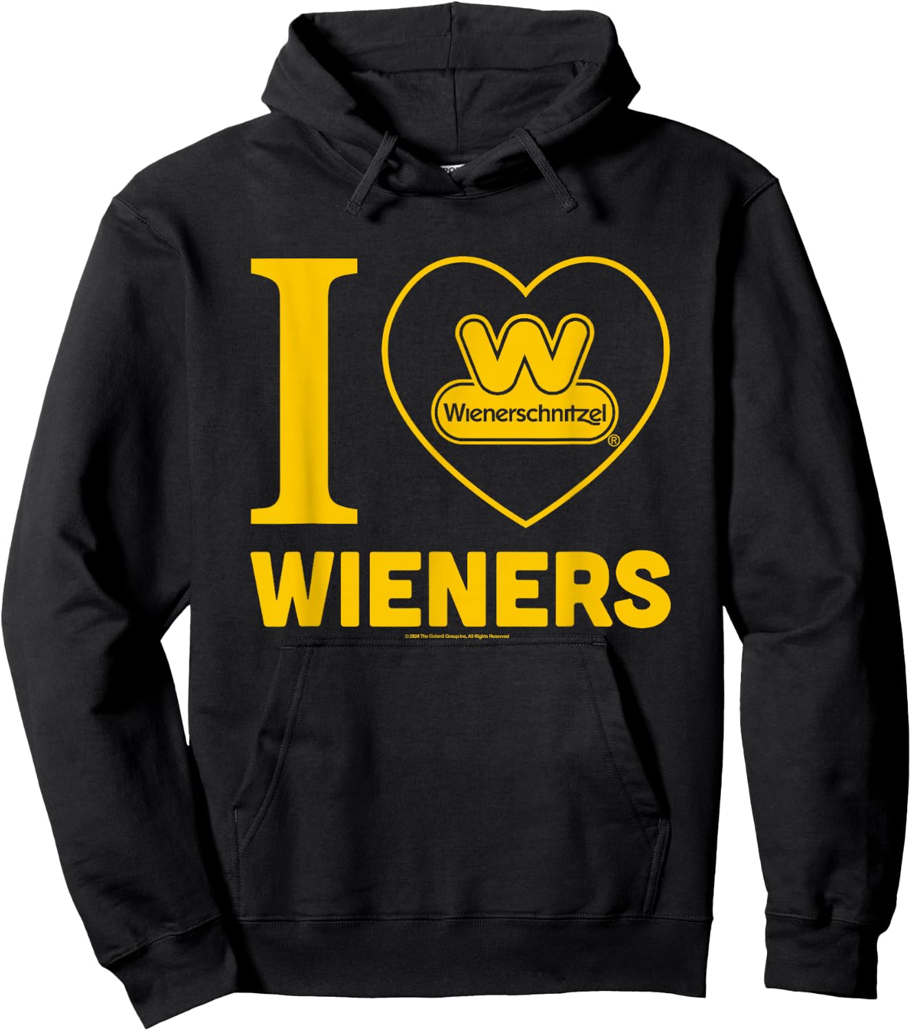 Wienerschnitzel I Love Wieners Big Chest Logo Hoodie - Hoodie | Black