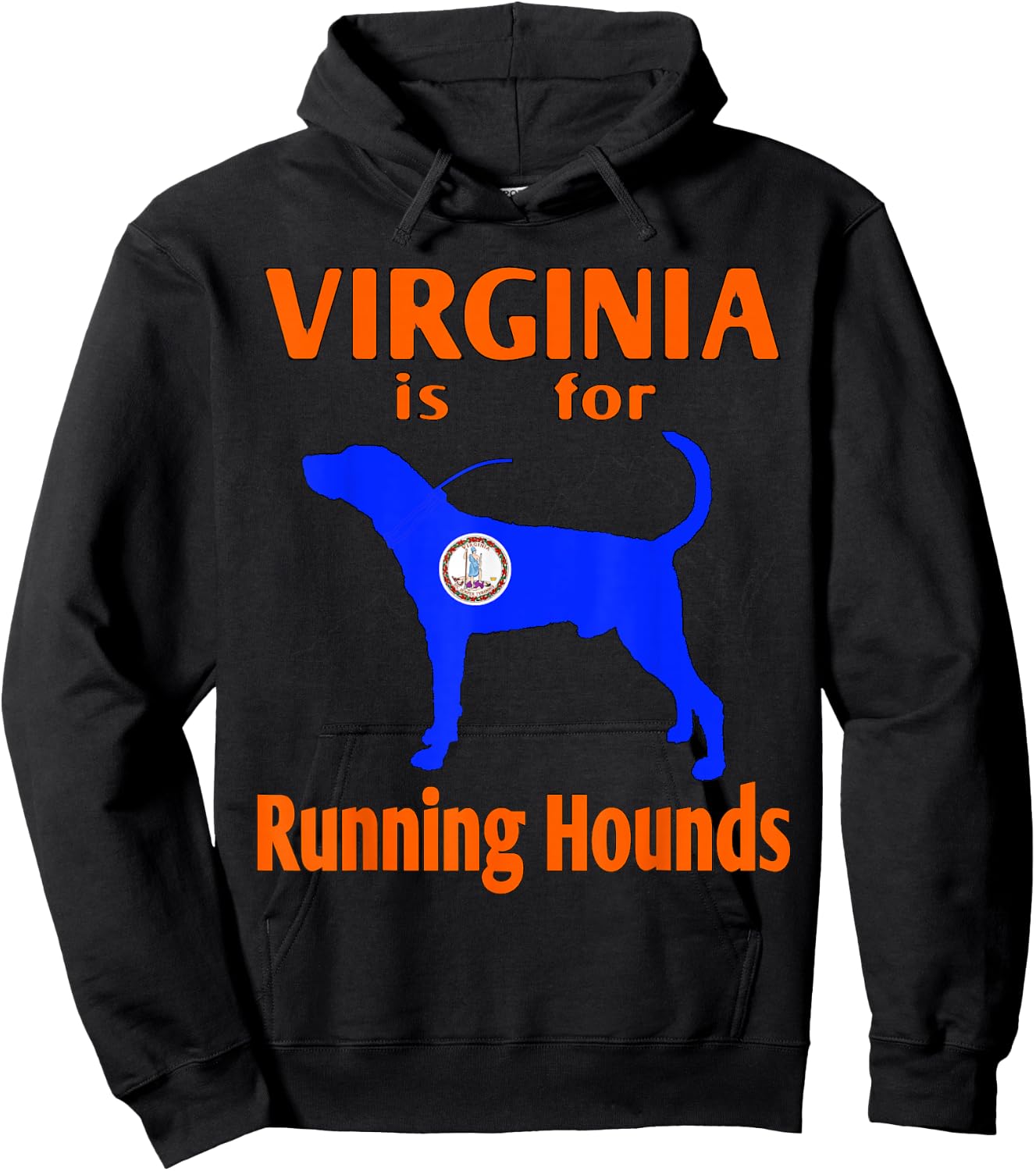 Virginia is for Running Hounds Dog Hunting Shirt Hoodie - Hoodie | Black