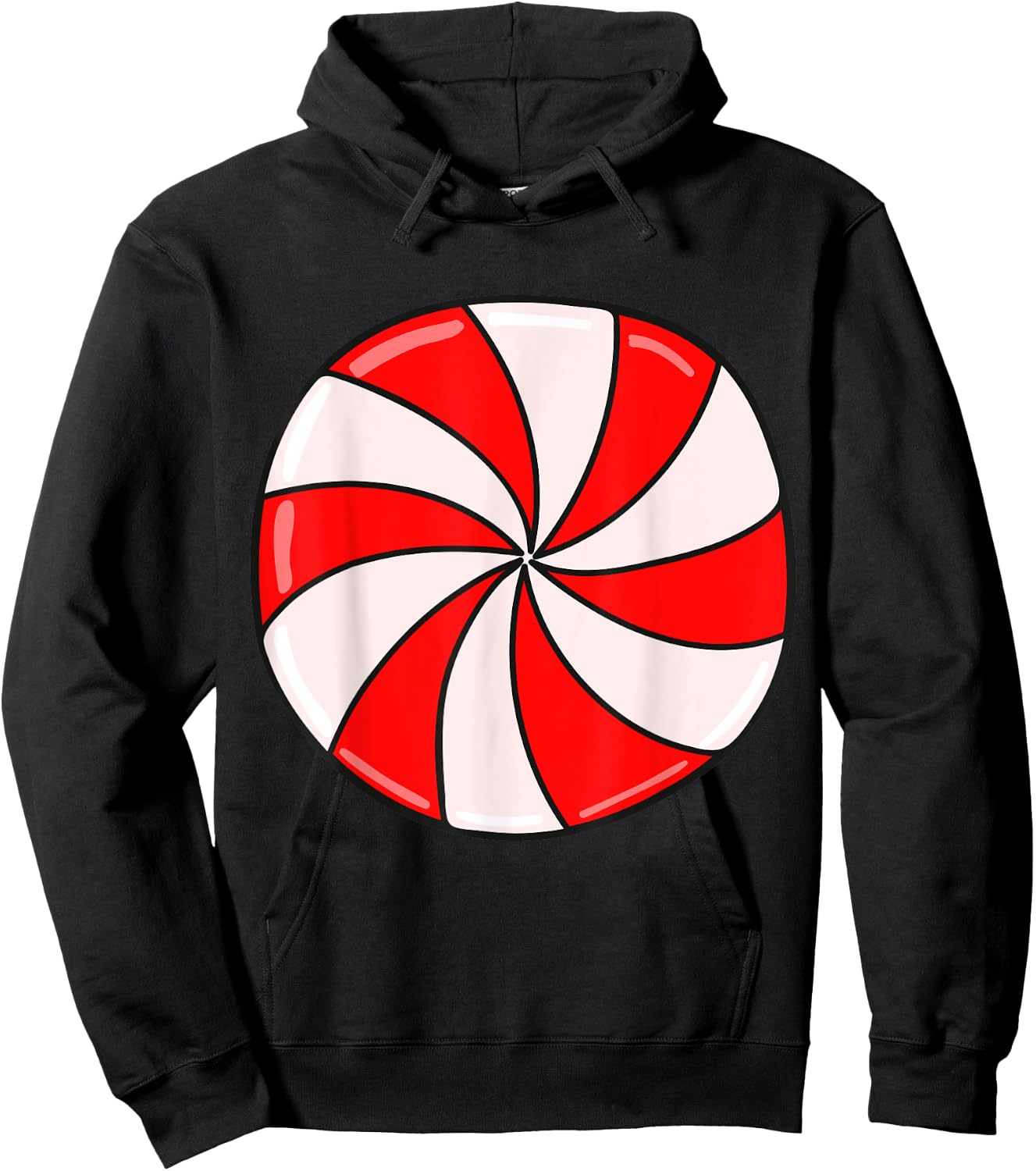 Christmas Peppermint Candy Hoodie - Hoodie | Black