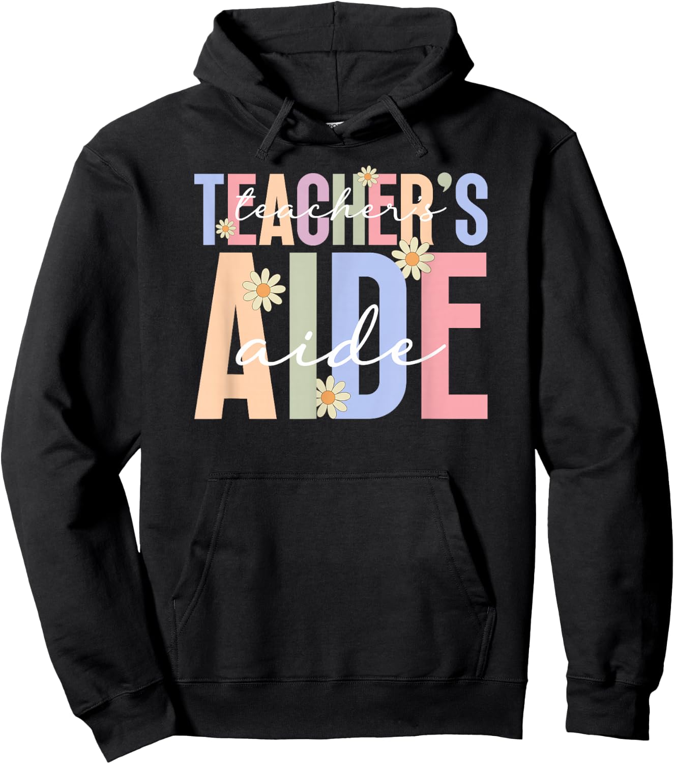 Teacher's Aide Boho Teacher Aide Teaching Assistant Hoodie - Hoodie | Black