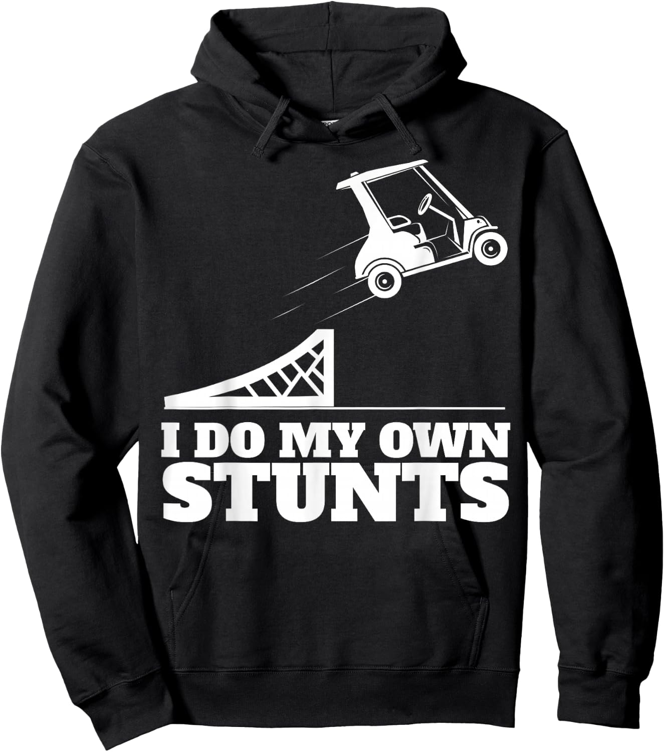 Golf Cart Accident I Do My Own Stunts Fun Present Hoodie - Hoodie | Black