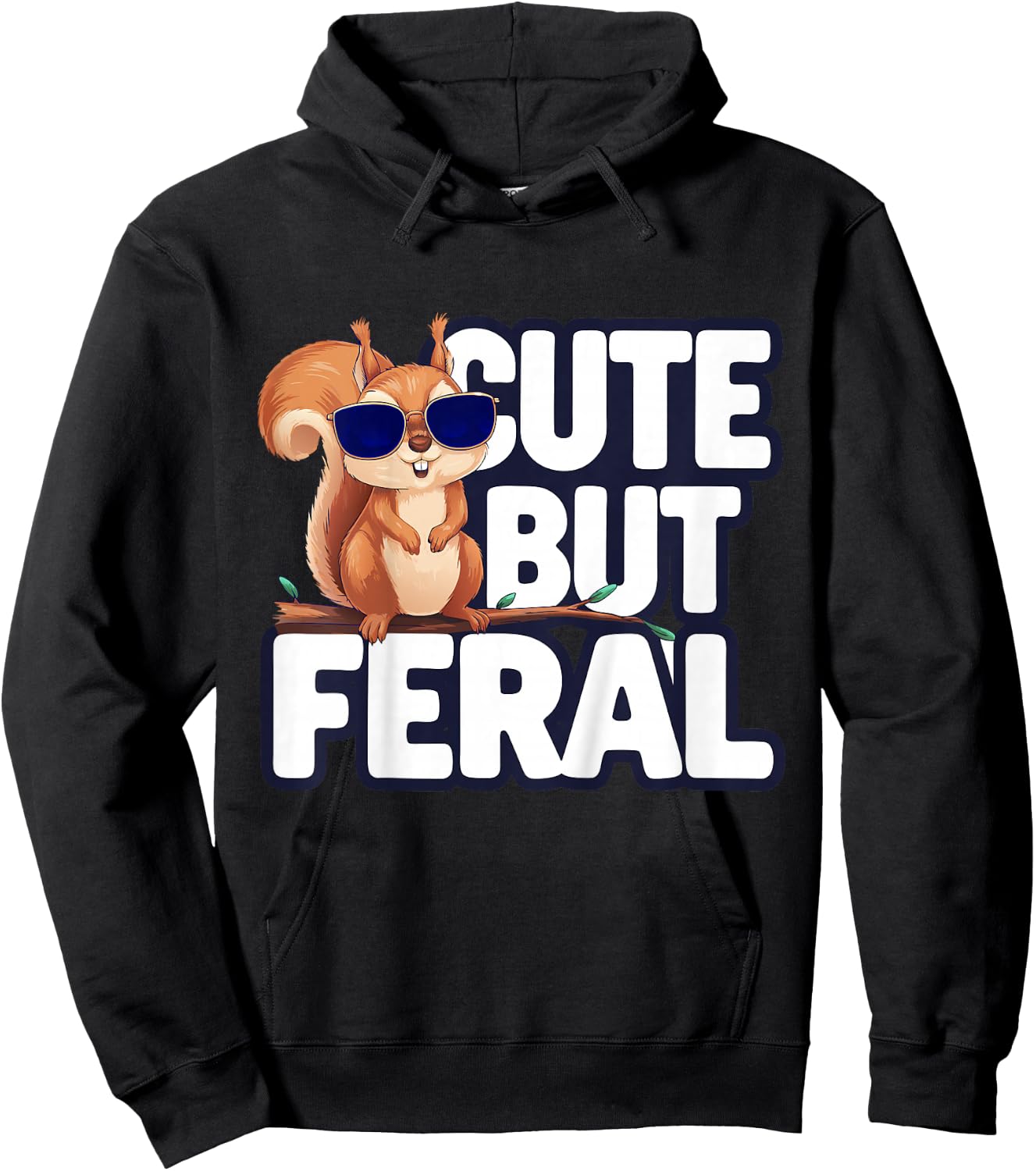 Kids Funny Squirrel Kids Hoodie - Hoodie | Black