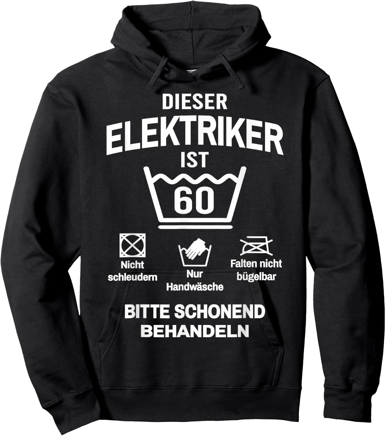 60. Geburtstag Elektriker Lustig 60 Jahre Hoodie - Hoodie | Black