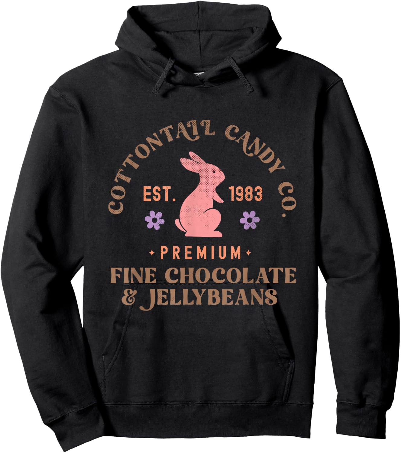 Cottontail Candy Co. Funny Easter Hoodie - Hoodie | Black