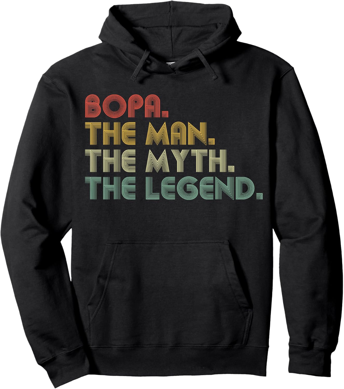 Bopa The Man The Myth The Legend Funny Father's Day Hoodie - Hoodie | Black